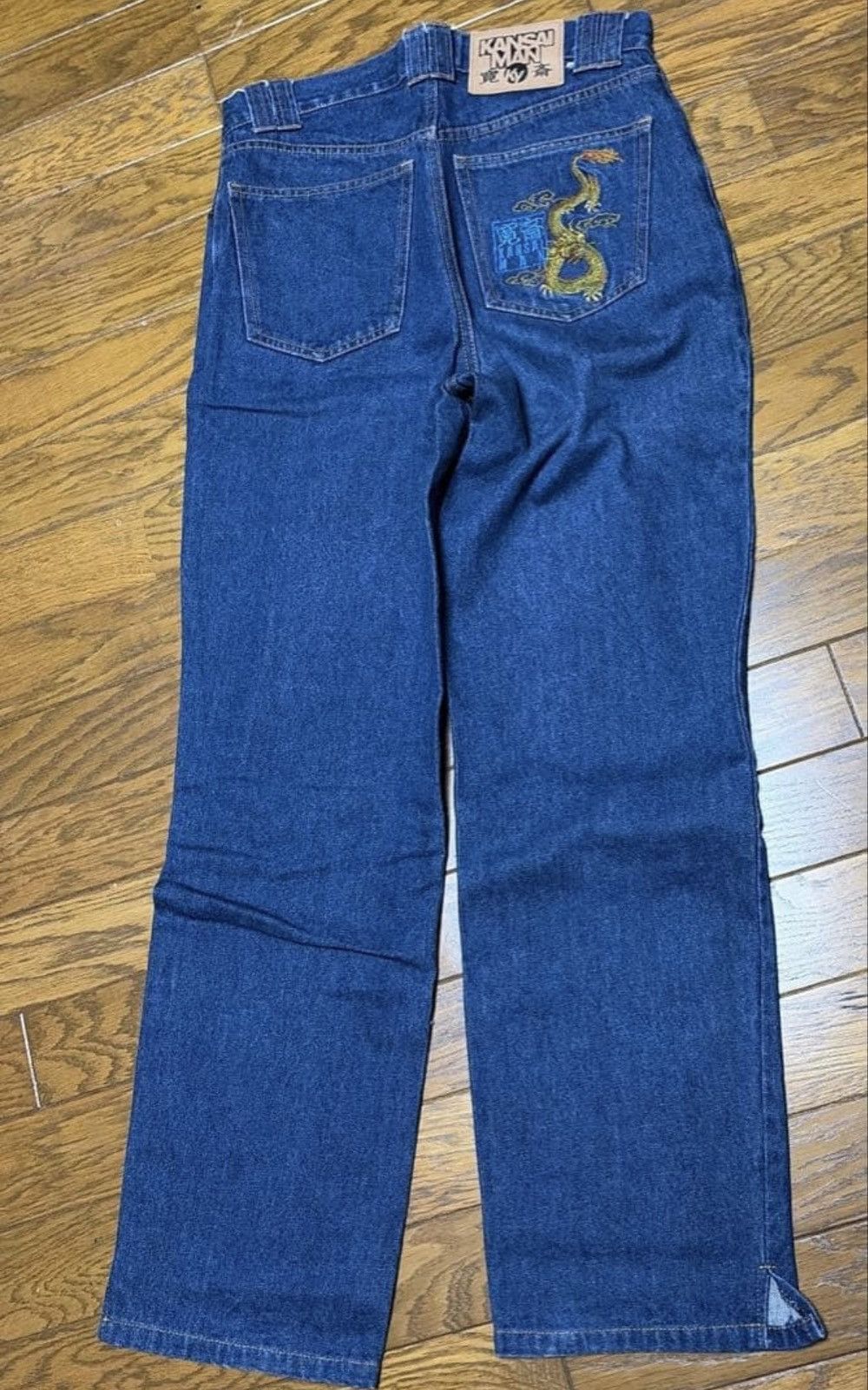 Kansai Yamamoto Kansai Yamamoto KANSAI MAN Dragon Embroidered Denim Jeans Size US 30 / EU 46 - 2 Thumbnail