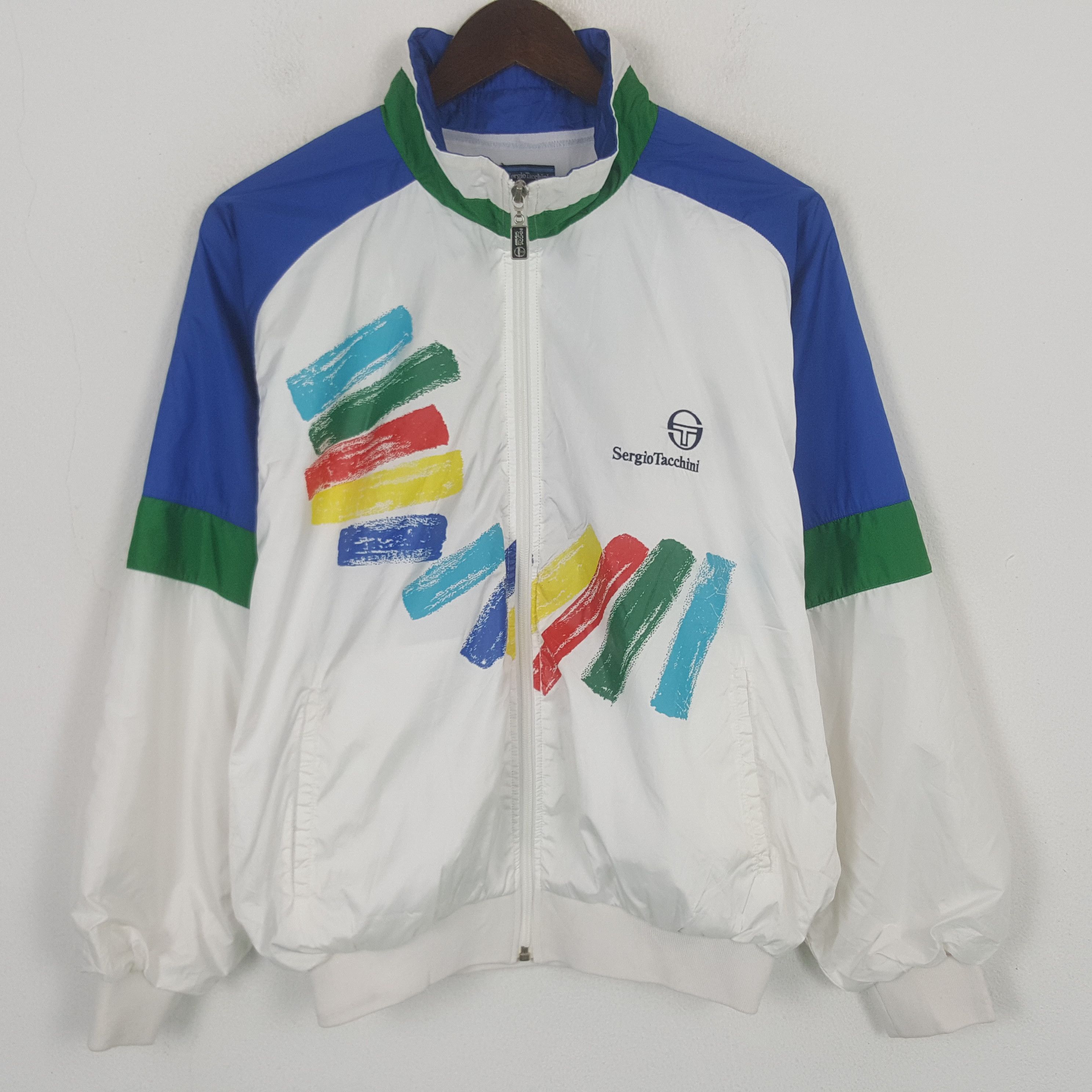 Sergio Tacchini Vintage Sergio Tacchini Windbreaker Sport Jacket Size US M / EU 48-50 / 2 - 1 Thumbnail