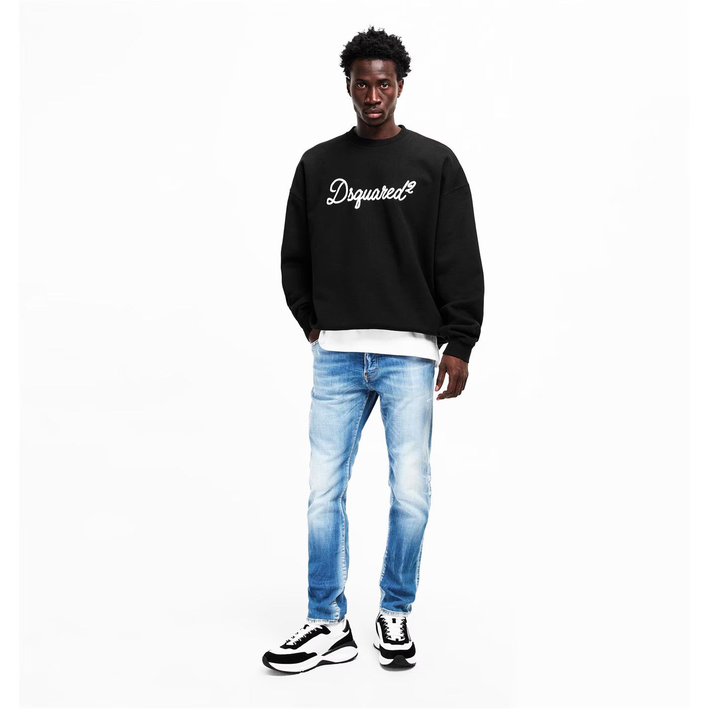 Dsquared2 o1g2r1mq0426 Big Signature Crew Sweatshirt in Black Size US S / EU 44-46 / 1 - 6 Thumbnail