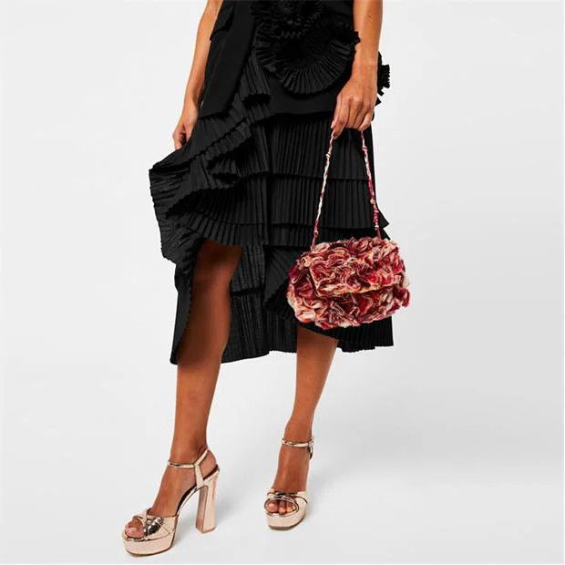 Dries Van Noten o1g2r1mq1024 Midi Skirt in Black Size 30" / US 8 / IT 44 - 3 Thumbnail