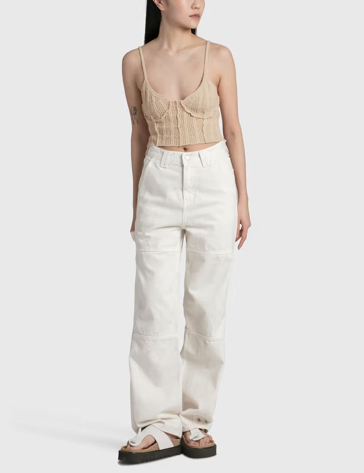Acne Studios o1y0725 Crop Top in Beige Size M / US 6-8 / IT 42-44 - 4 Thumbnail