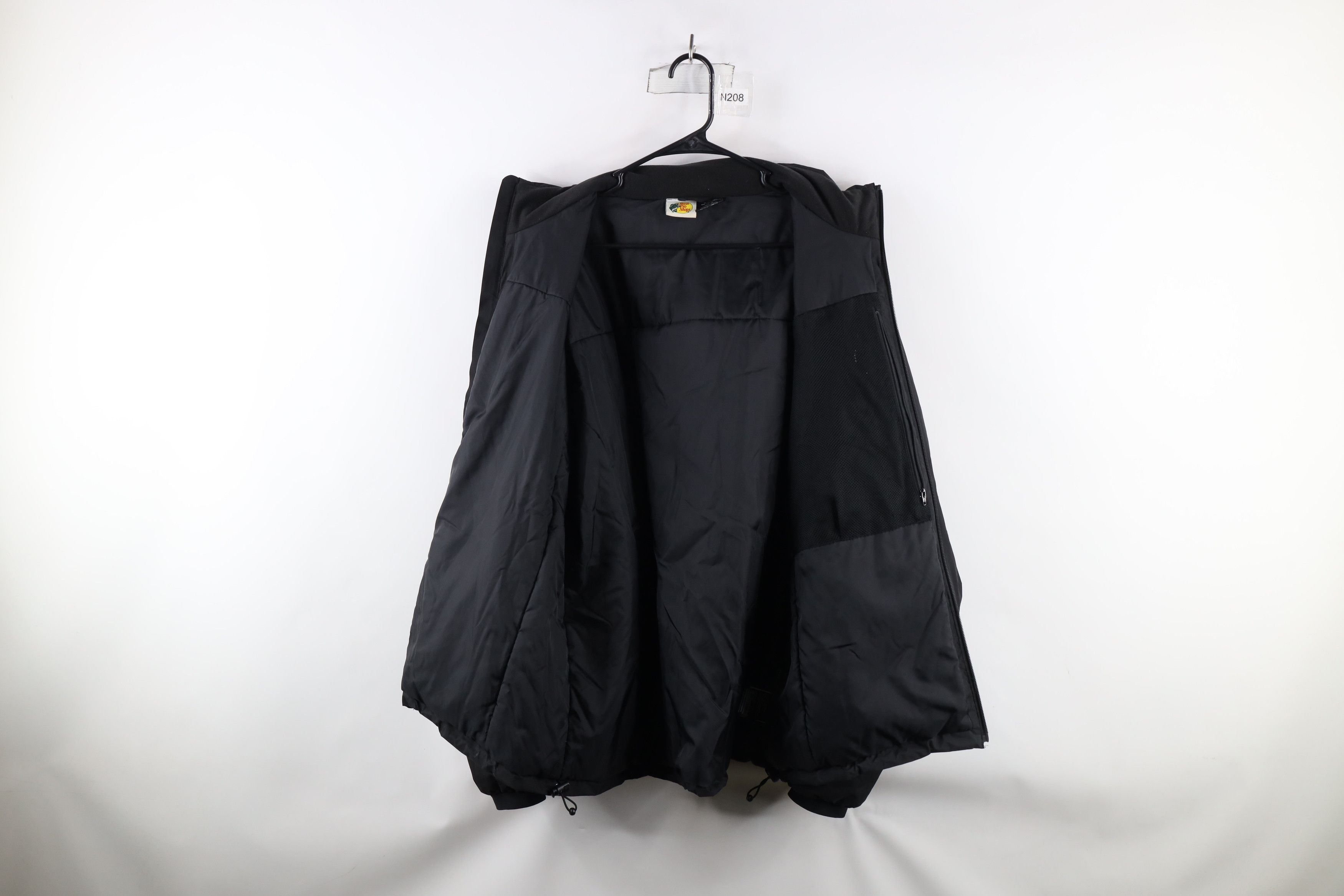 Vintage Bass Pro Shops Gore Windstopper Full Zip Puffer Jacket Black Size US XL / EU 56 / 4 - 11 Thumbnail