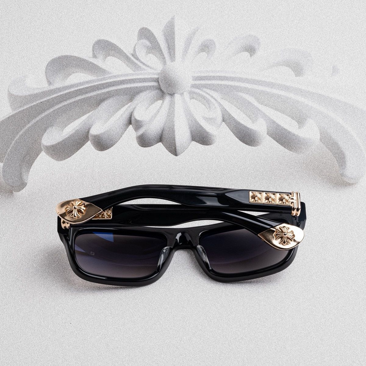 Chrome Hearts CHROME HEARTS SLUSS BUSSIN II BLACK-18KGP SUNGLASSES Size ONE SIZE - 7 Thumbnail