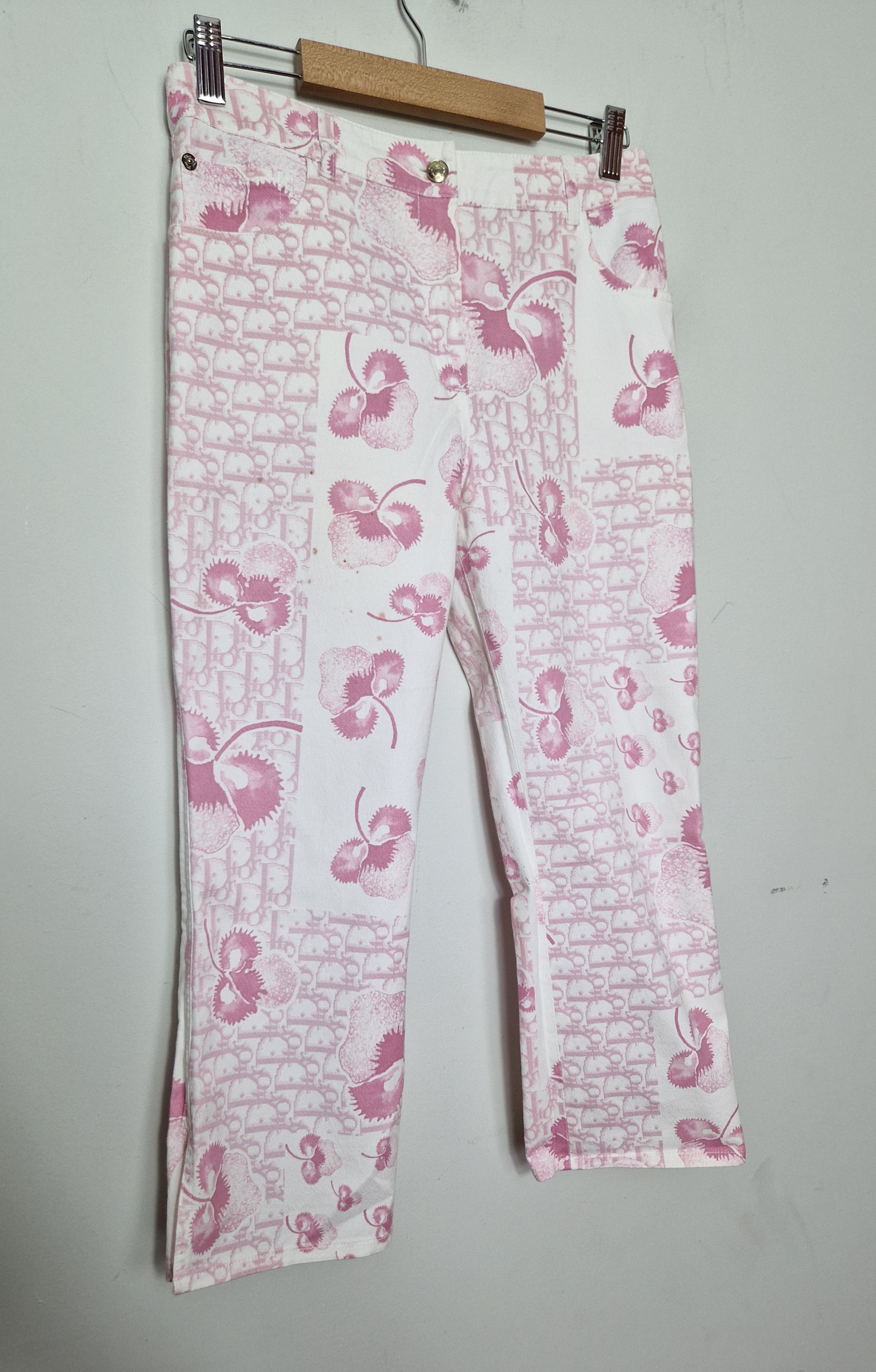 Dior Christian Dior pink monogram 3/4 pants Size 27" / US 4 / IT 40 - 4 Thumbnail