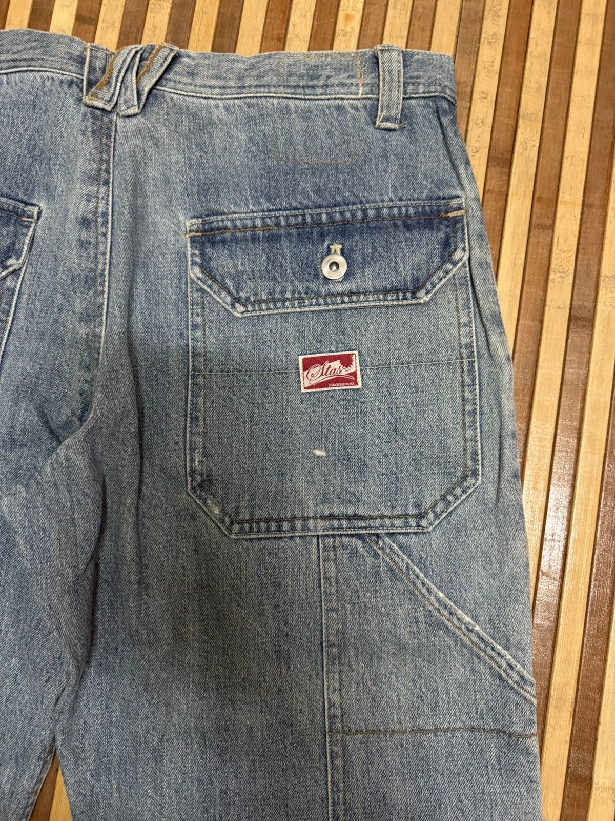 Japanese Brand STAS Cargo Pants Denim Bush Pocket Multipocket / Streetwear Size US 32 / EU 48 - 9 Thumbnail