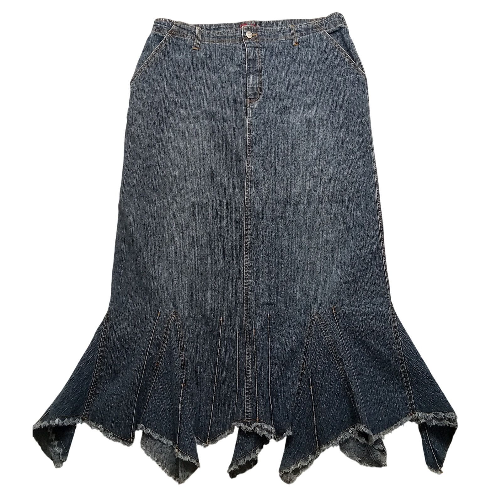 & Other Stories Goddess Jean 40X38 Skirt Women's Mermaid Cotton Blend Size 40" / US 18 - 1 Thumbnail