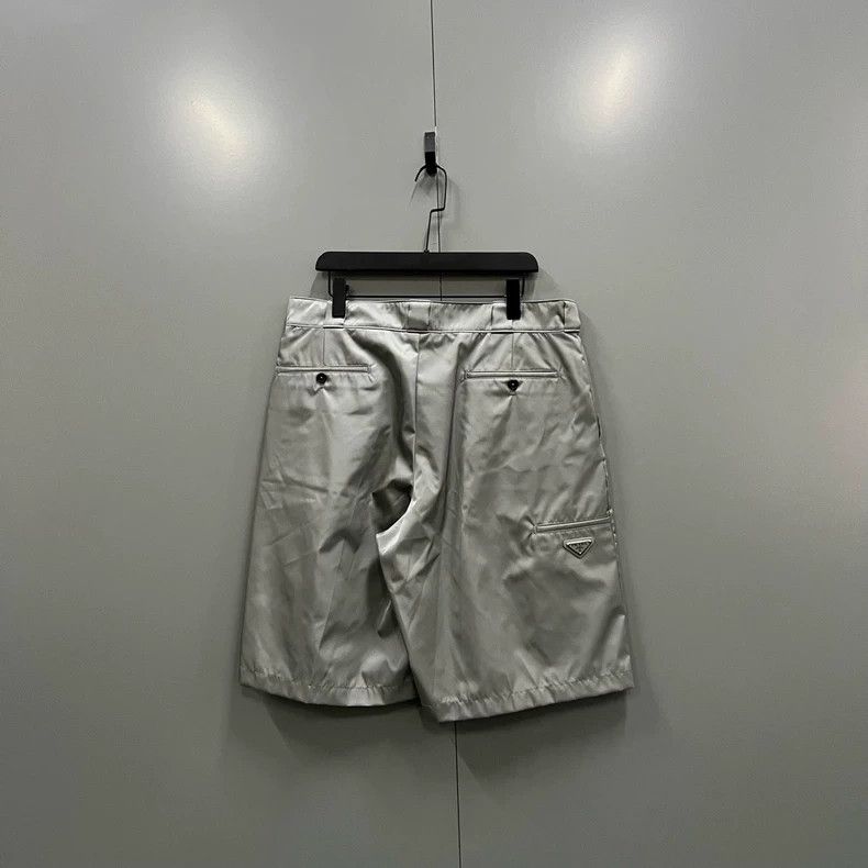 Prada Prada Gray triangle logo shorts 2502-Nextarrow Size US 30 / EU 46 - 2 Thumbnail