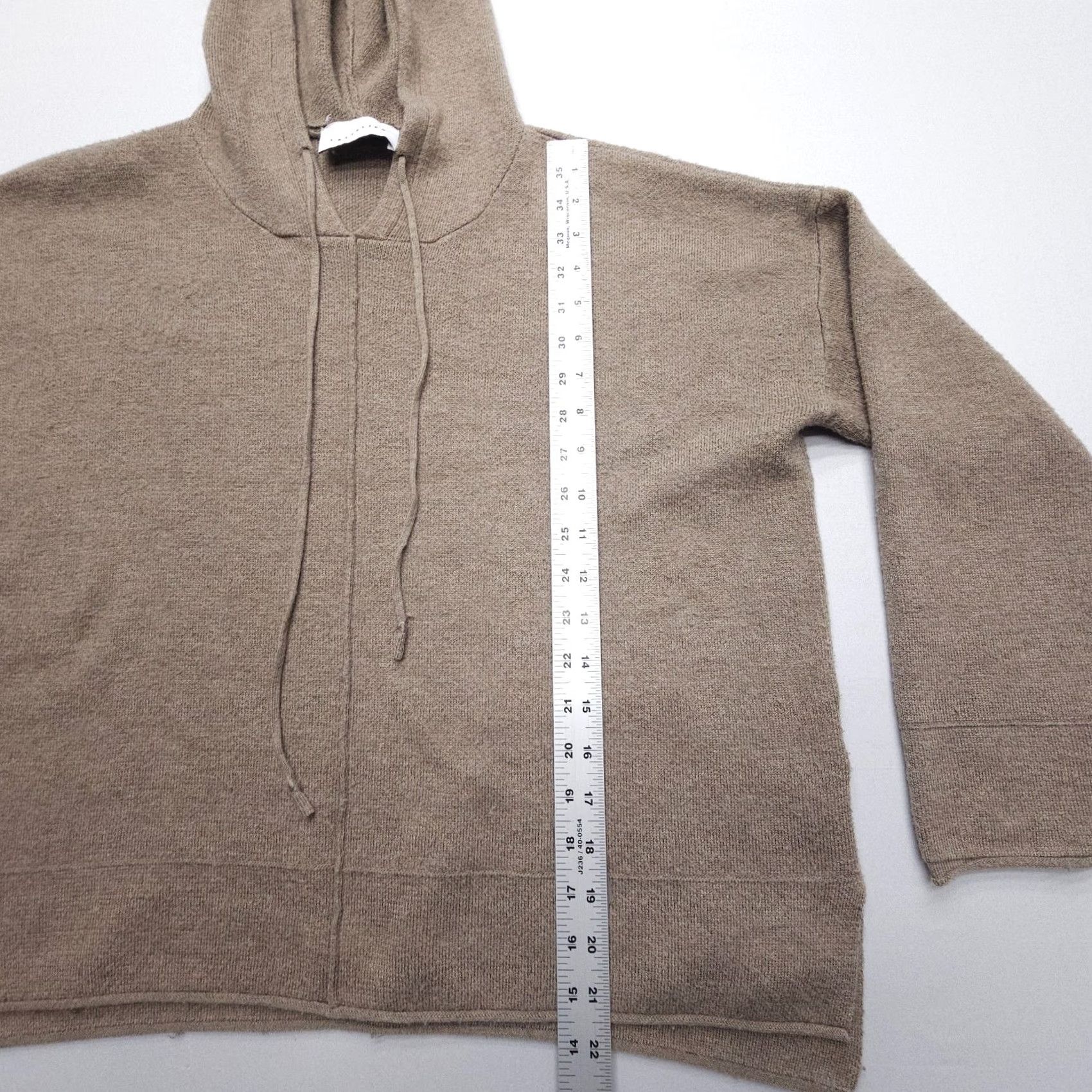 Vintage Lattelier Wool Blend Hooded Oversized Sweater Size Medium Boxy Knit Baggy Hood Woman Regular Brown Size M / US 6-8 / IT 42-44 - 7 Thumbnail