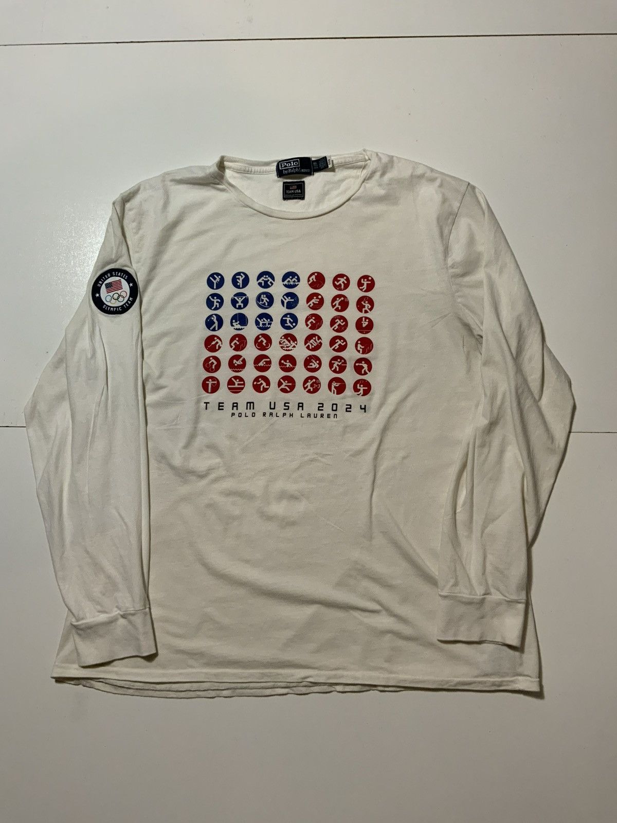 Polo Ralph Lauren × USA Olympics Polo Ralph Lauren Team USA 2024 Olympic Sports L/S T-Shirt Size US XXL / EU 58 / 5 - 1 Thumbnail