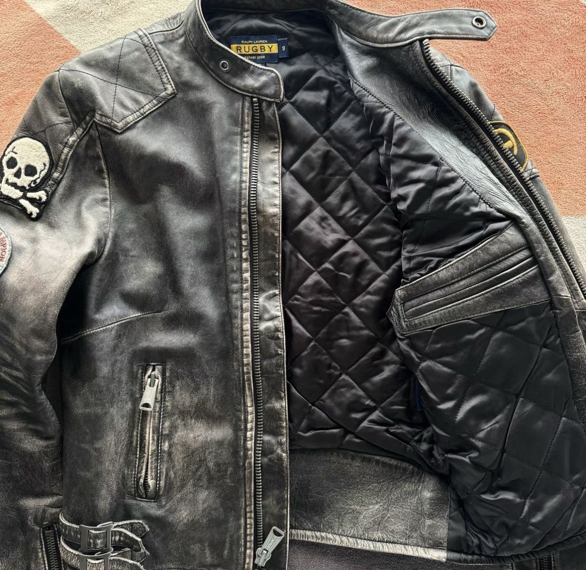 Polo Ralph Lauren RL Rugby Ralph Lauren Polo Motorcycle Leather Jacket K22 Size US S / EU 44-46 / 1 - 2 Thumbnail