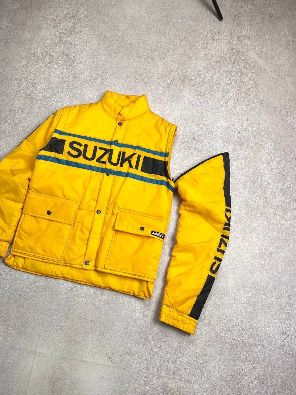 Vintage Vintage Suzuki Racing Modular Yellow Down Puffer Jacket S Size US S / EU 44-46 / 1 - 8 Thumbnail