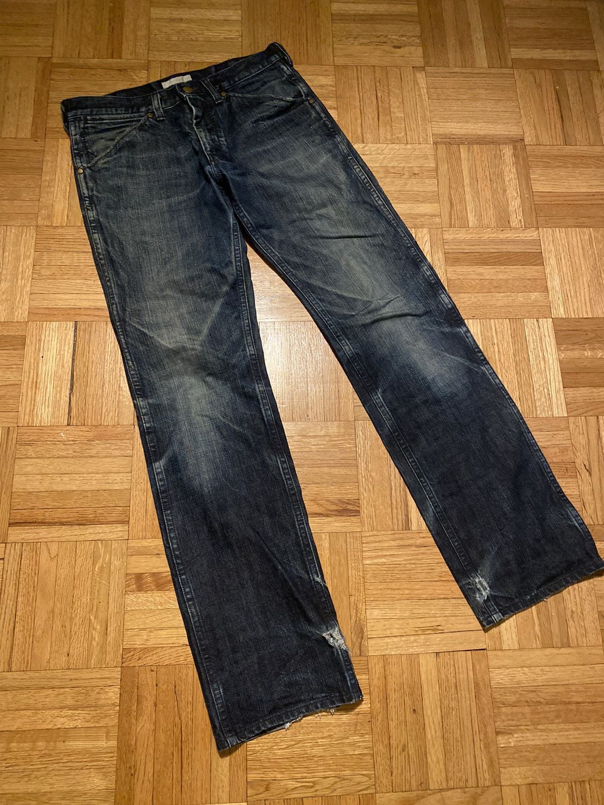パンツ 00s NUMBER (N)INE damaged skinny jeans Number (N)ine NUMBER (N)INE Damaged Skinny Denim Pants Black