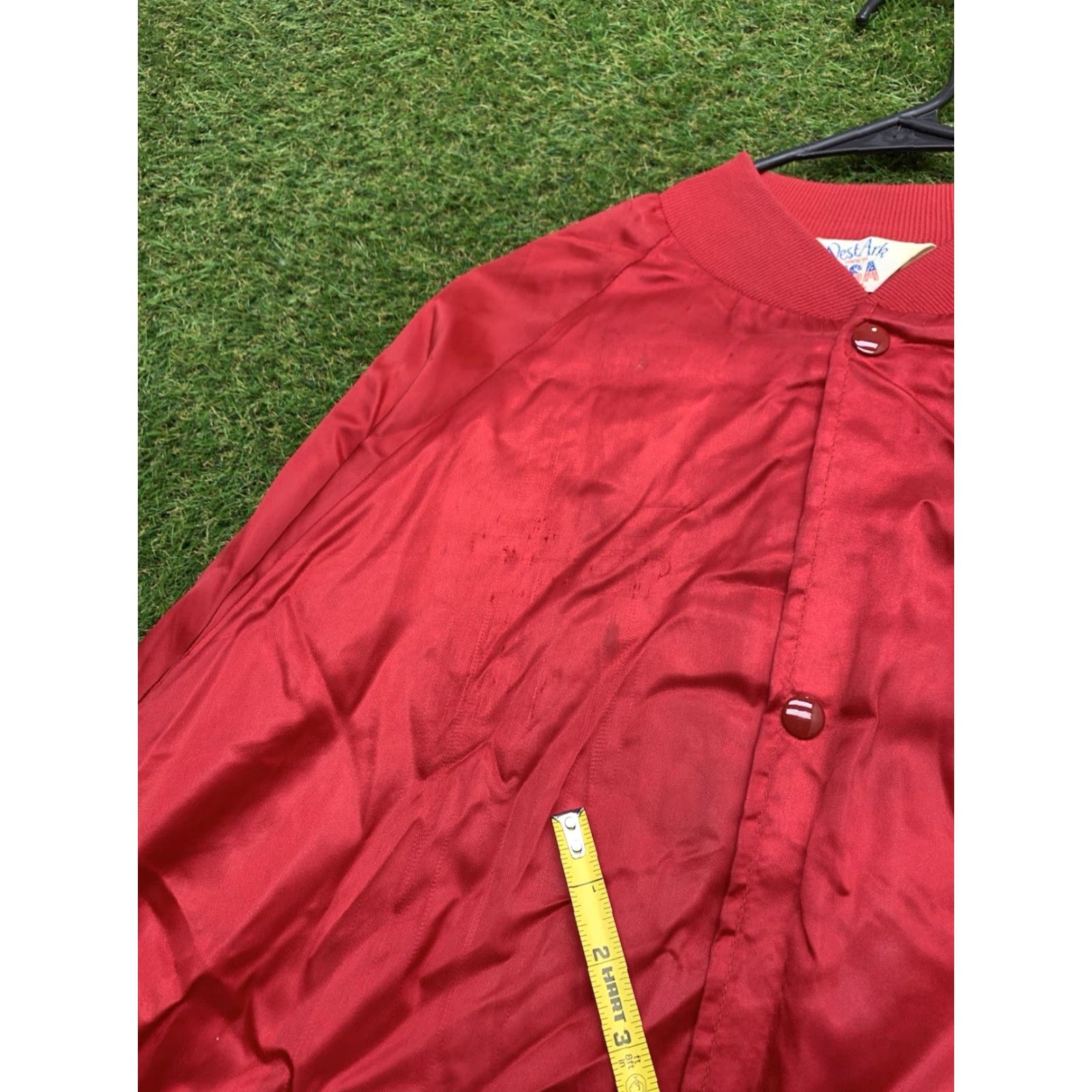 Vintage VINTAGE WestArc Corvette Racing Satin Jacket Mens 2XL Red Puffer Coat Full Zip USA Satin Jacket 90s Racing Mens Red 2XL Size US XXL / EU 58 / 5 - 4 Thumbnail