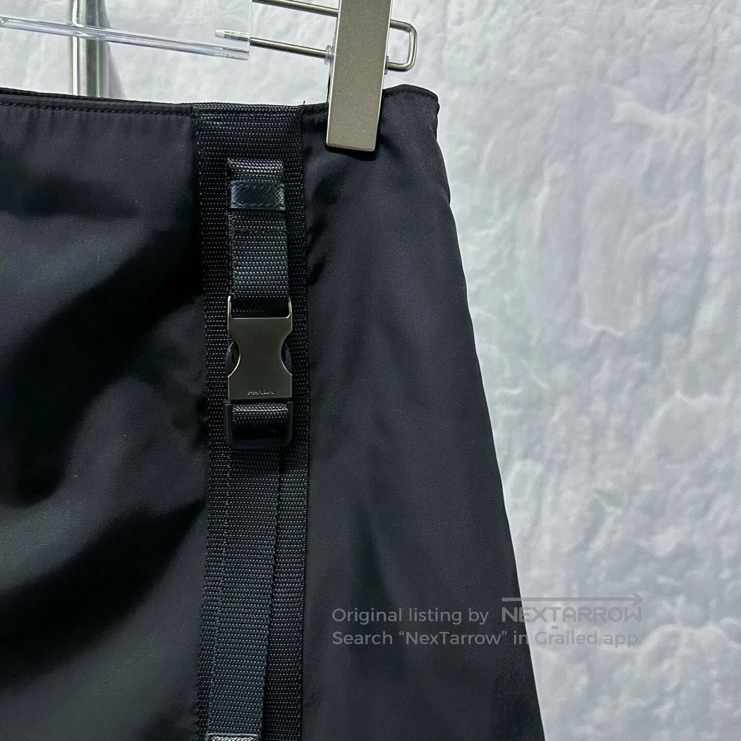 Prada prada triangle label a-line mini skirt. Size 35" - 2 Thumbnail