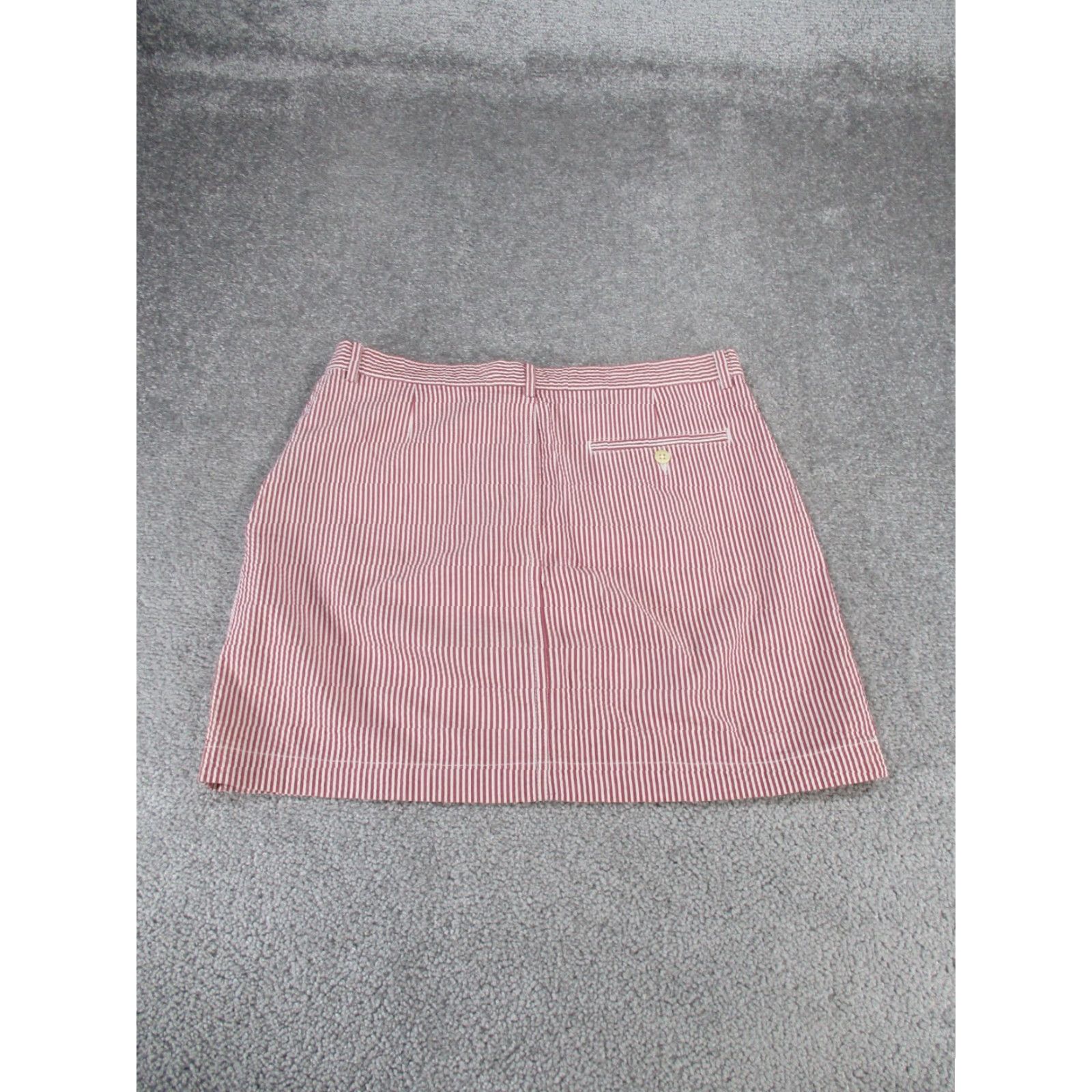Polo Ralph Lauren VINTAGE Ralph Lauren Sport Skirt Womens 6 Red White Stripes Cotton Seersucker Mini Size 28" / US 6 / IT 42 - 7 Thumbnail