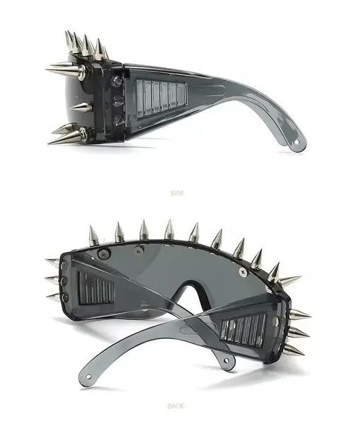 Japanese Brand × Vintage Spiked Gothic Punk Style Sunglasses Y2K Size ONE SIZE - 4 Thumbnail