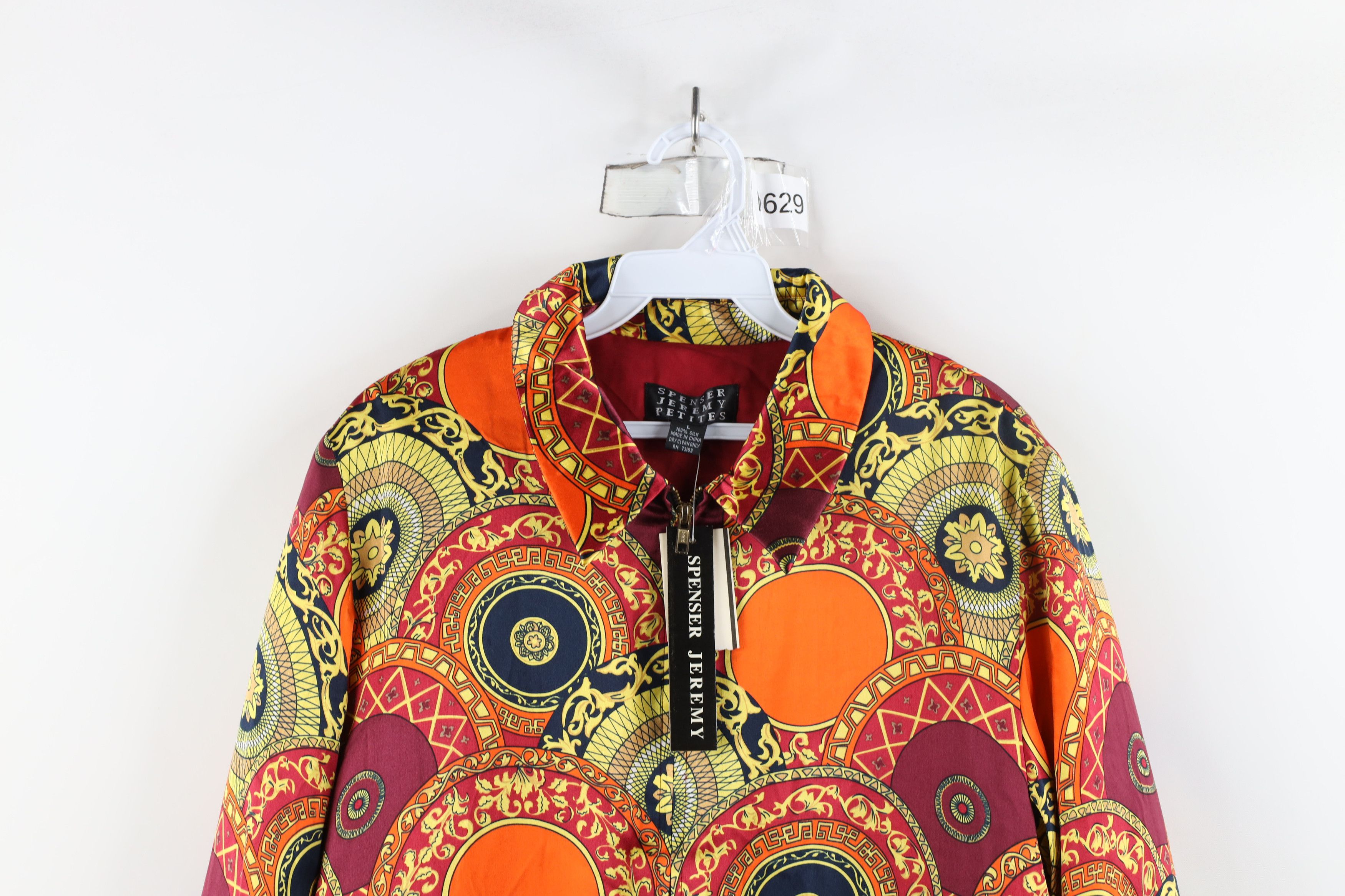 Vintage Deadstock Vintage 90s Streetwear Geometric Zip Bomber Jacket Size L / US 10 / IT 46 - 2 Thumbnail
