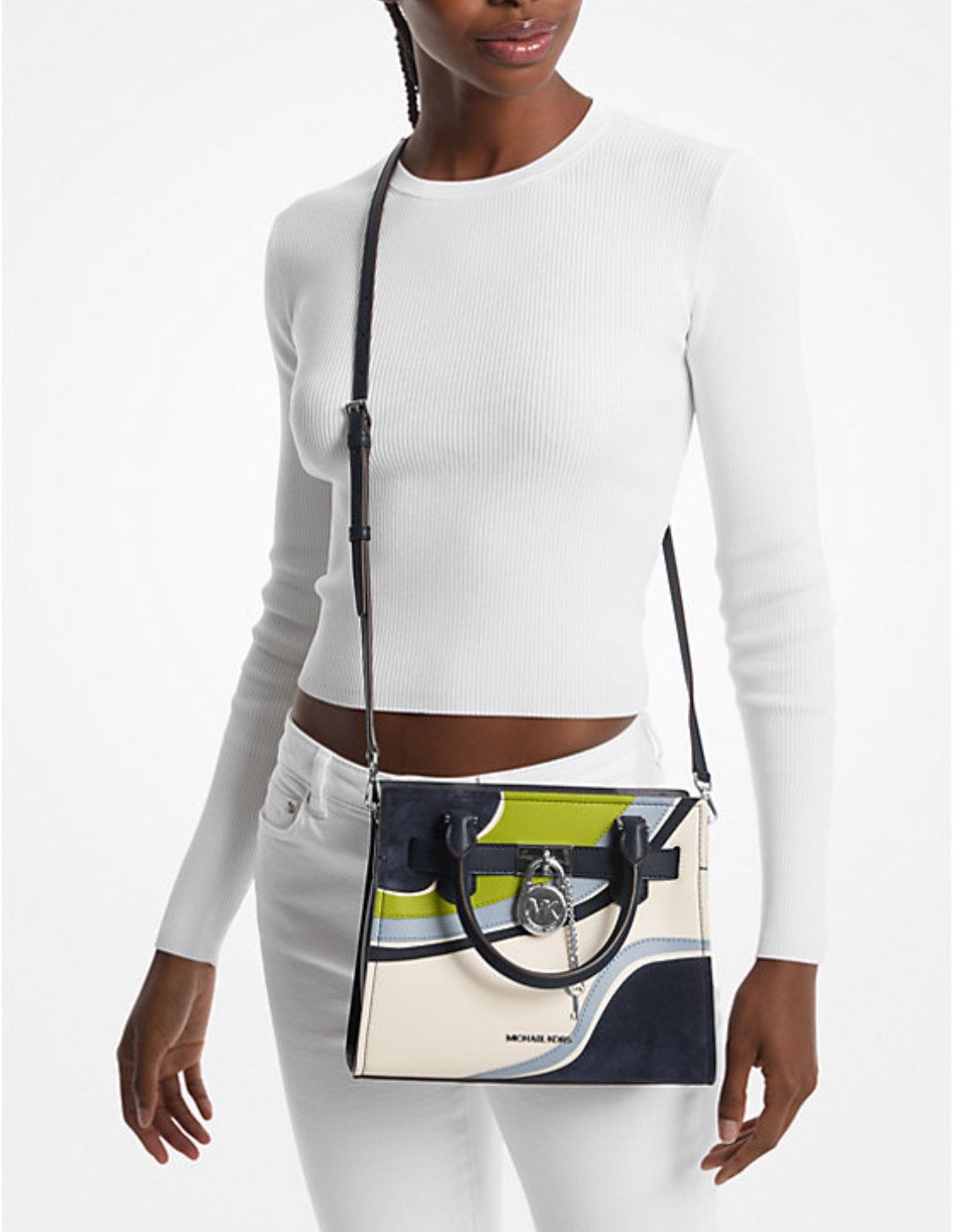 Michael Kors NWT MICHAEL MICHAEL KORS Hamilton Small Patchwork Satchel Size ONE SIZE - 5 Thumbnail