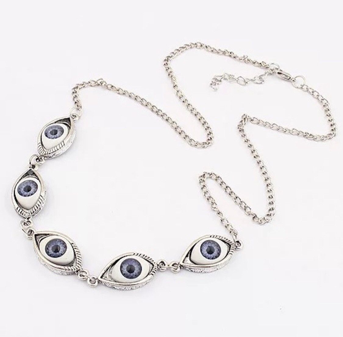 Jewelry Eye Ball Necklace Punk Grunge Chain Size ONE SIZE - 1 Thumbnail
