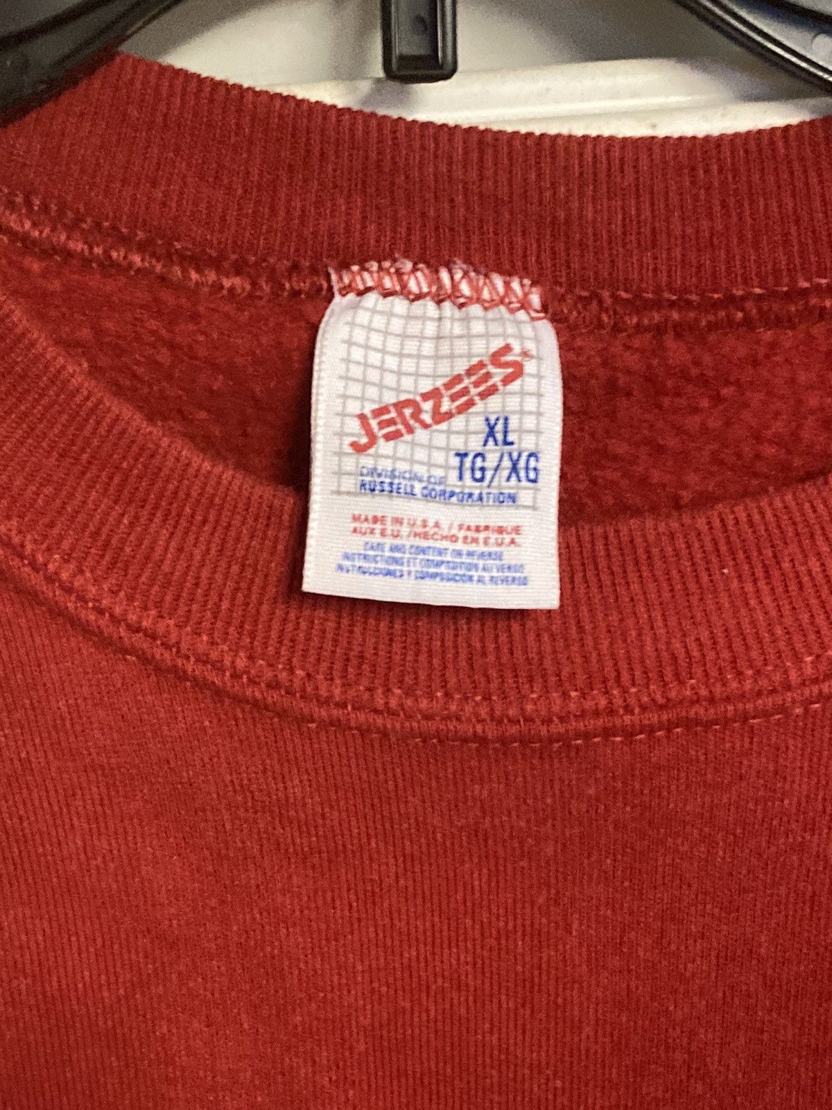 Jerzees × Vintage Vintage Jerzees Port Aux Barques Light red sweater Size US XL / EU 56 / 4 - 3 Thumbnail