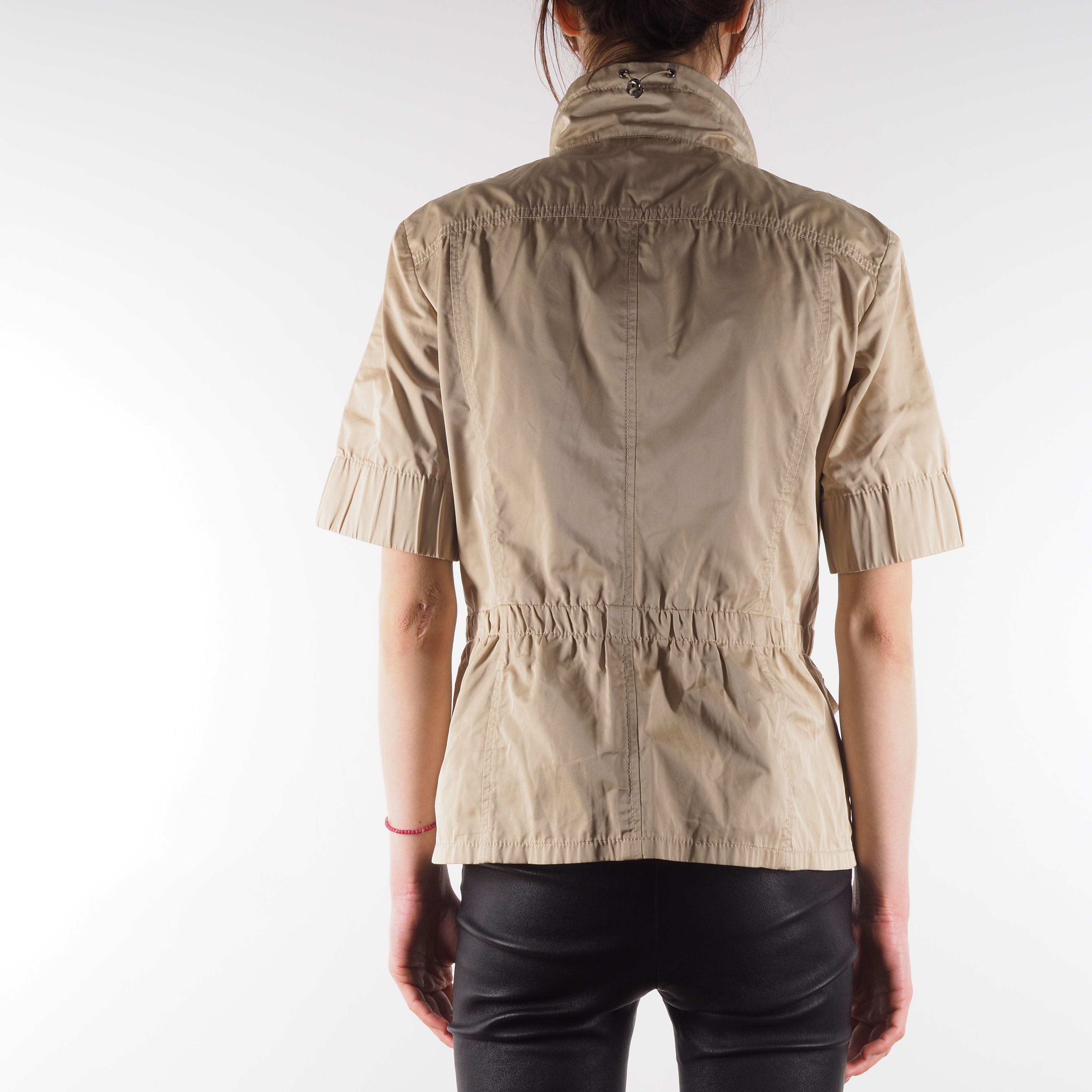 Bogner Bogner Women's Beige Short Sleeve Zip Lightweight Jacket Size M / US 6-8 / IT 42-44 - 3 Thumbnail