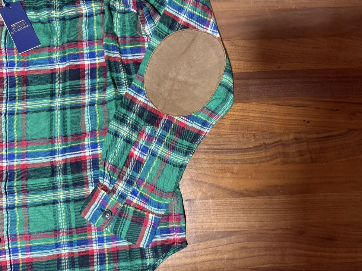 Polo Ralph Lauren Polo Ralph Lauren Classic Fit Suede-Patch Plaid Workshirt Size US XL / EU 56 / 4 - 7 Thumbnail