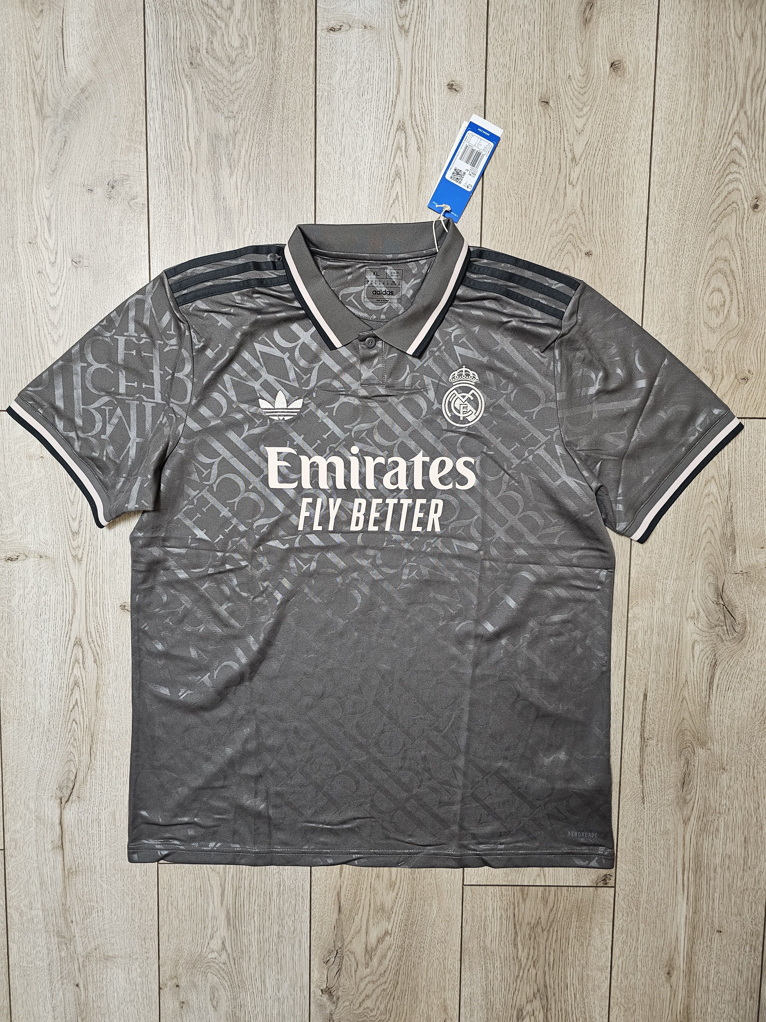 Adidas REAL MADRID 2024 2025 MBAPPE THIRD FOOTBALL SOCCER JERSEY Size US XL / EU 56 / 4 - 2 Thumbnail