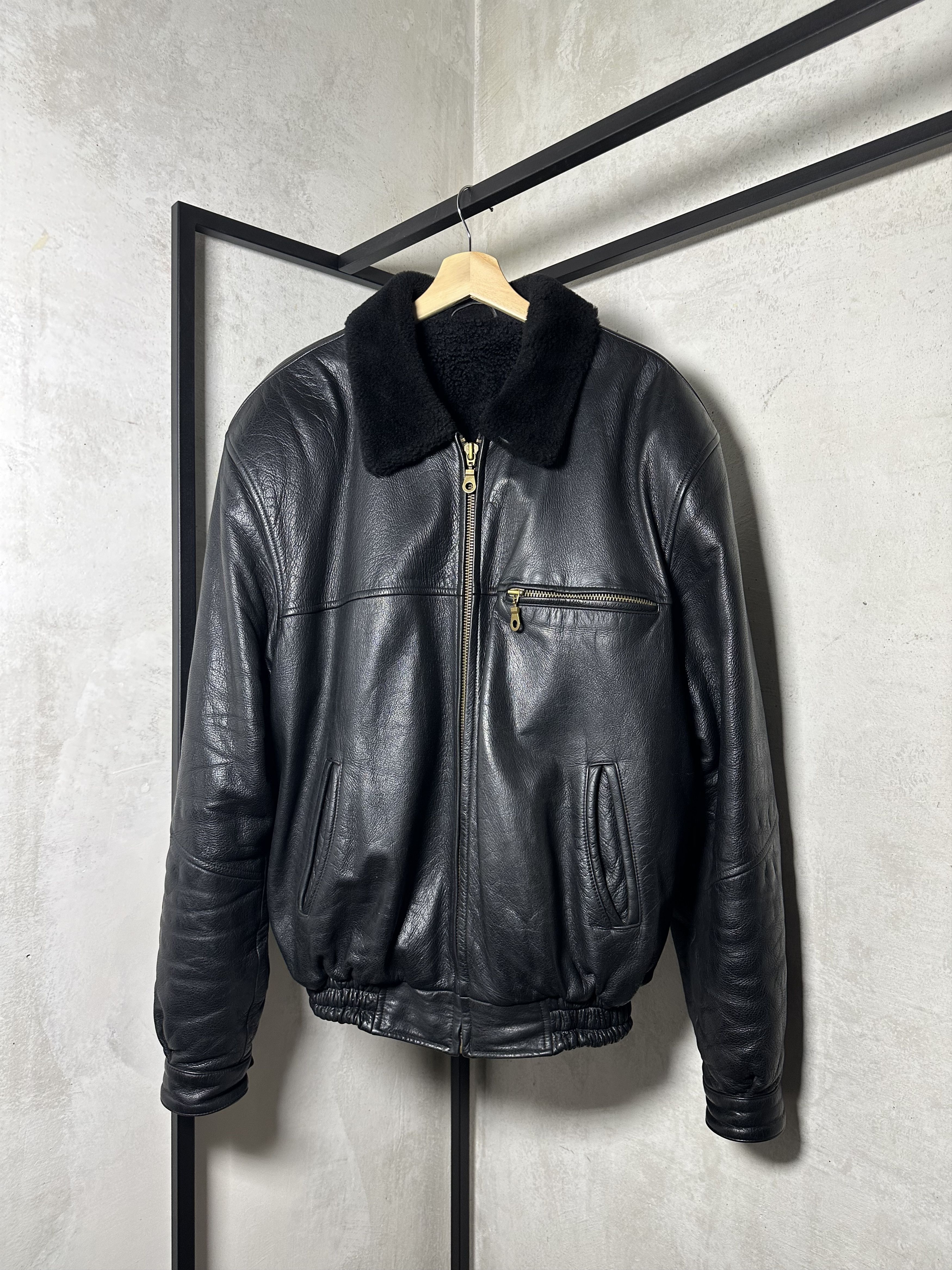 Genuine Leather Vintage Aviator Shearling Leather Jacket Size US L / EU 52-54 / 3 - 7 Thumbnail