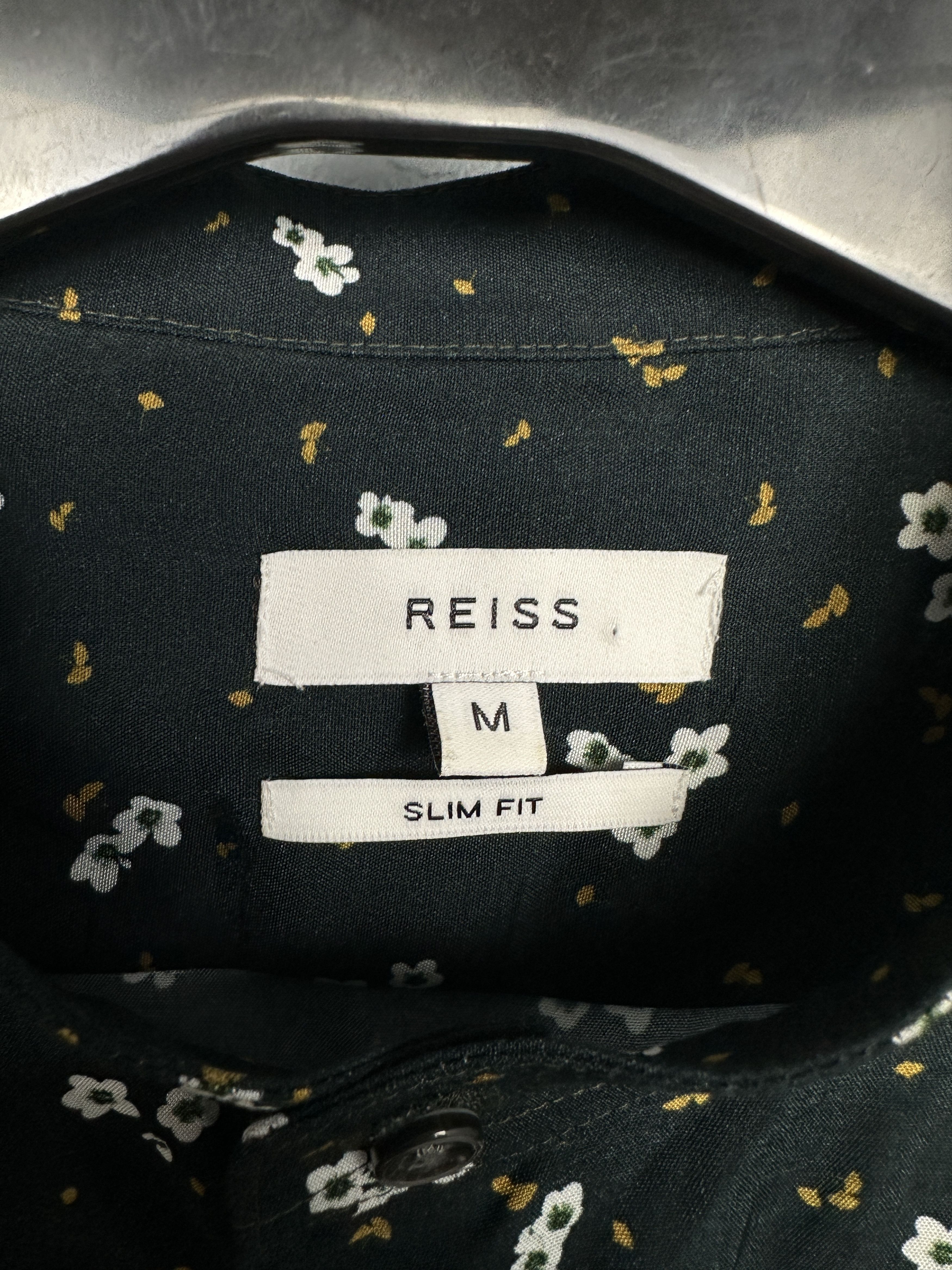 Reiss Reiss Mens Long Sleeve Floral Print Shirt Slim Fit Size US M / EU 48-50 / 2 - 3 Thumbnail