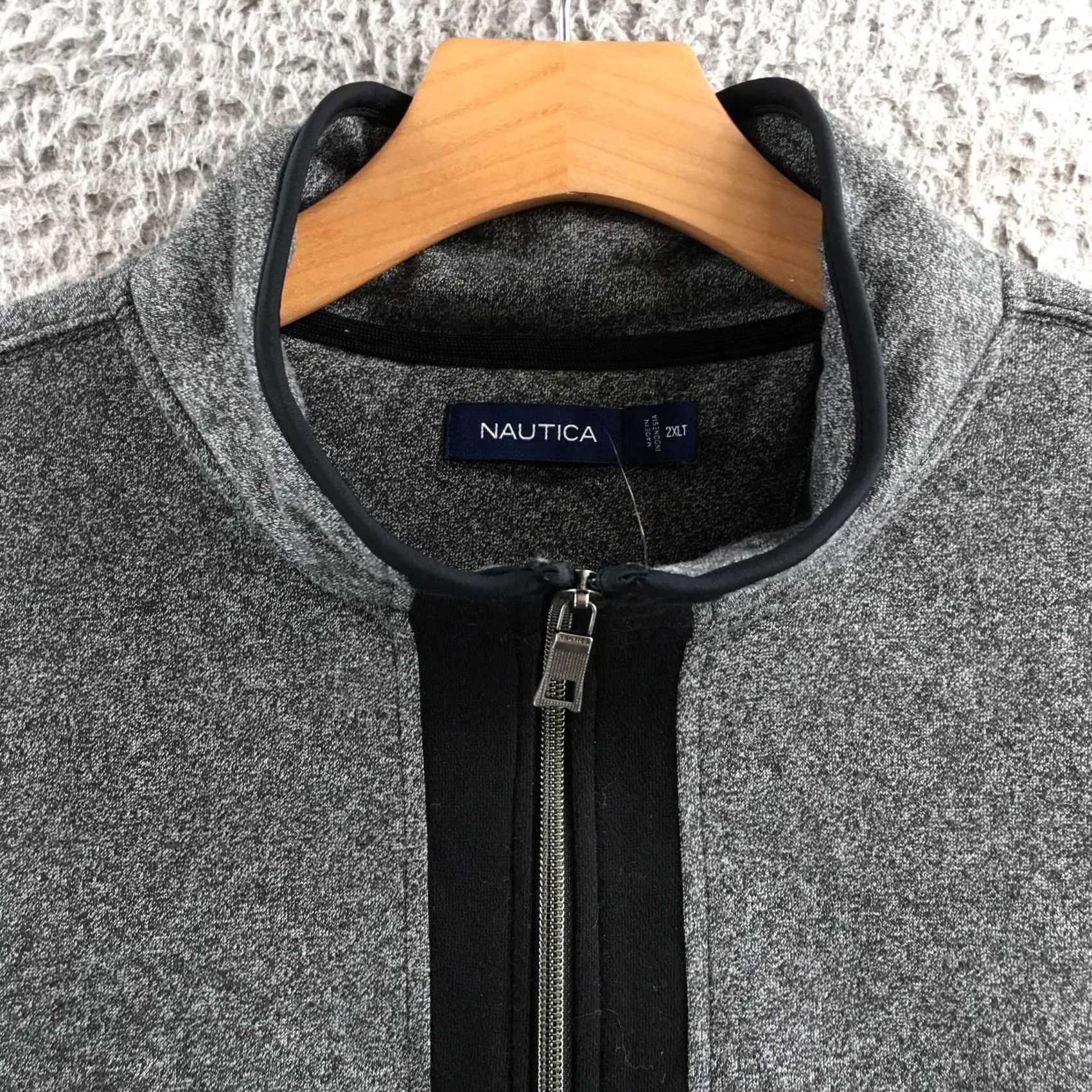 Nautica Nautica Sweater Mens 2XLT Gray 1/4 Zip Long Sleeve Mock Neck Cotton Blend Casual Size US XXL / EU 58 / 5 - 3 Thumbnail