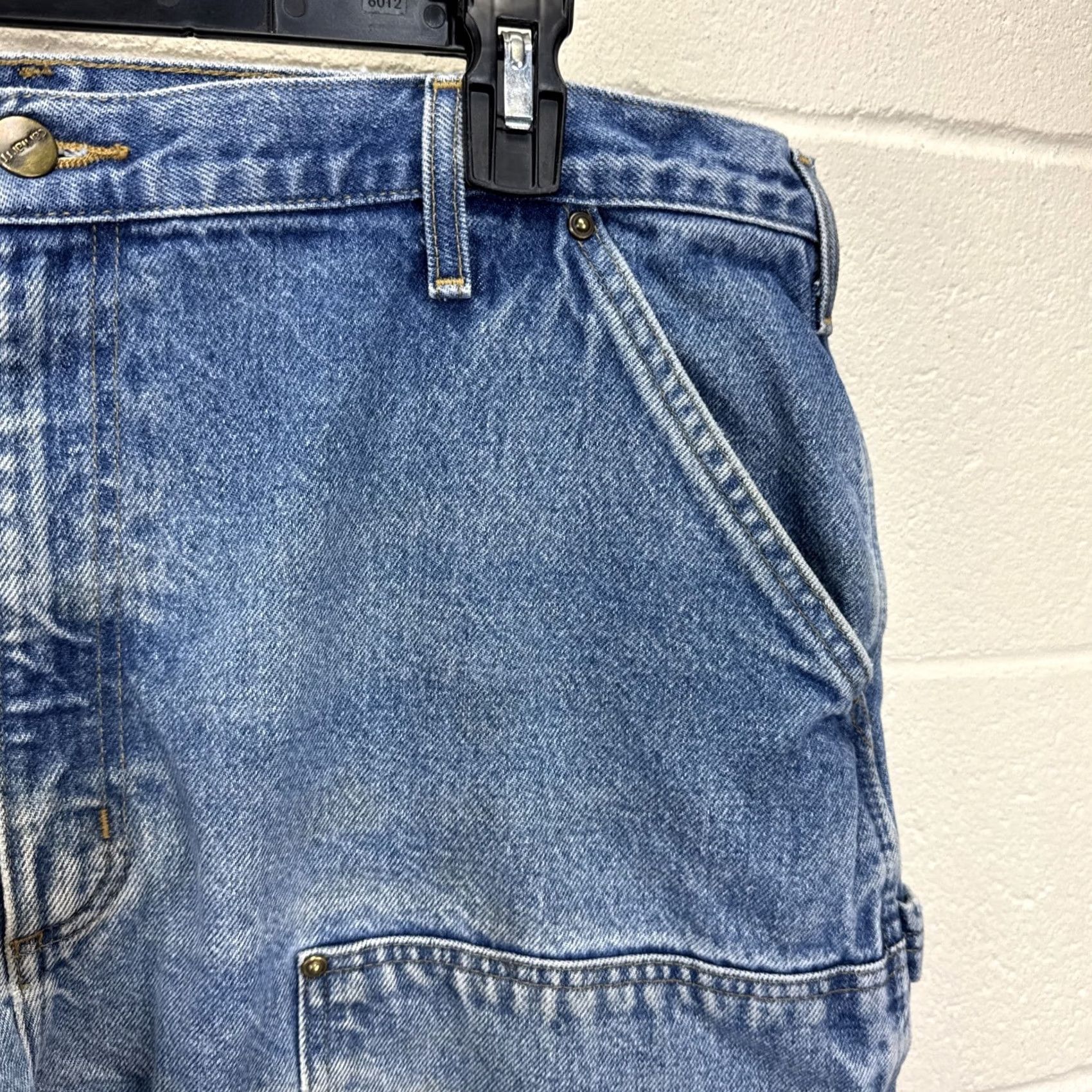Carhartt VINTAGE Carhartt Jeans Men 40x30 DST Dungaree Fit Carpenter Double Knee Blue Work Size US 40 / EU 56 - 3 Thumbnail
