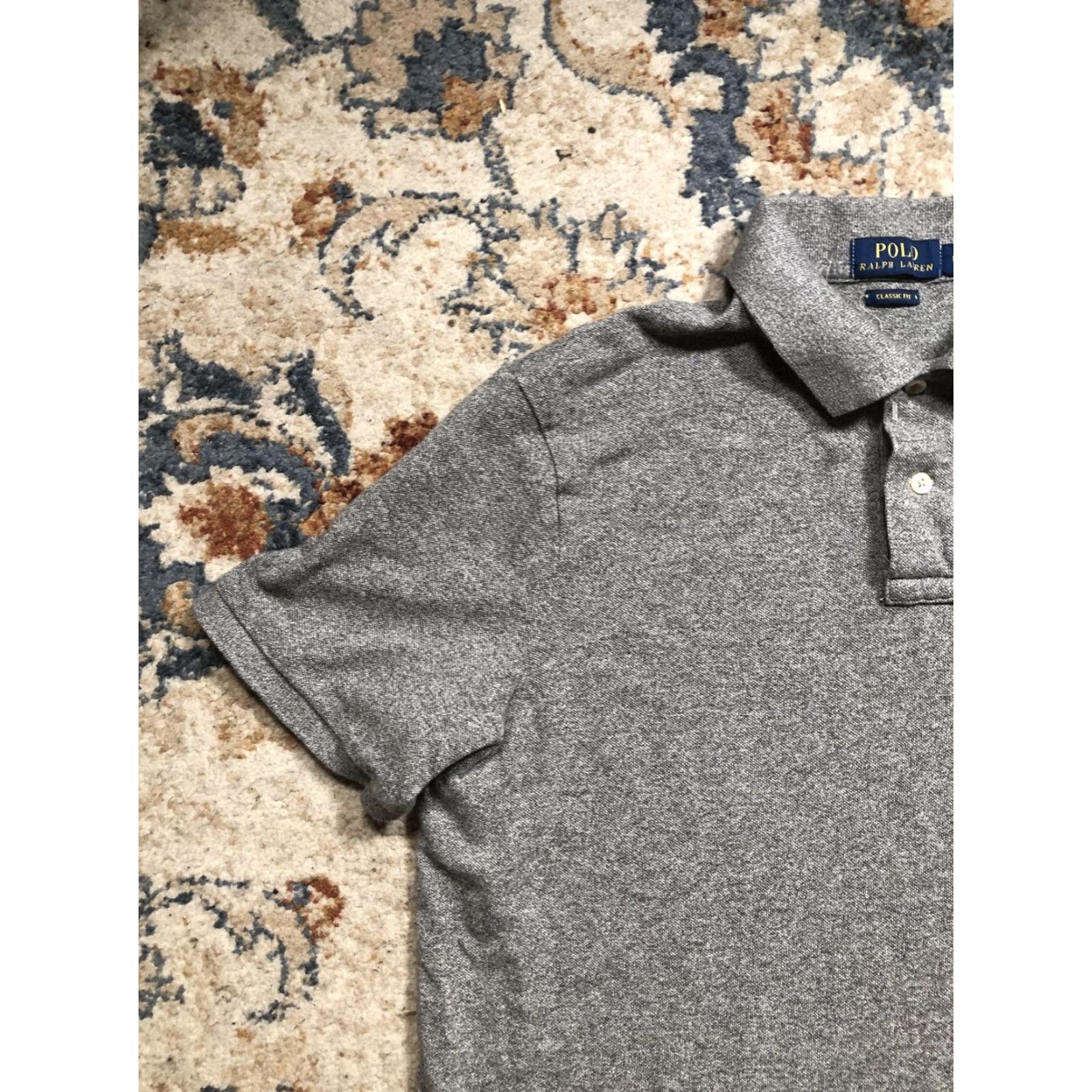 Polo Ralph Lauren Polo Ralph Lauren Polo Shirt Mens M Heather Gray Classic Fit Short Sleeve Size US M / EU 48-50 / 2 - 3 Thumbnail