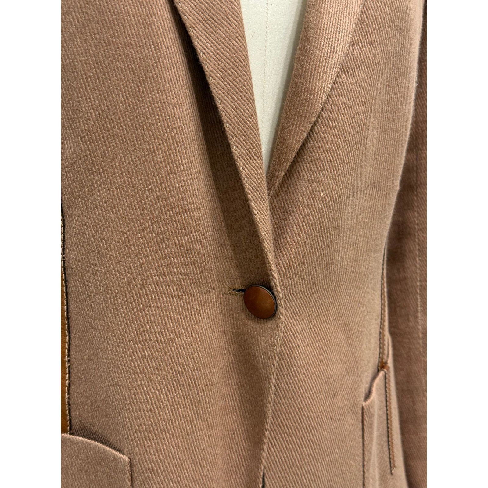 Hermes 1990s Hermès leather collar blazer Size M / US 6-8 / IT 42-44 - 7 Thumbnail