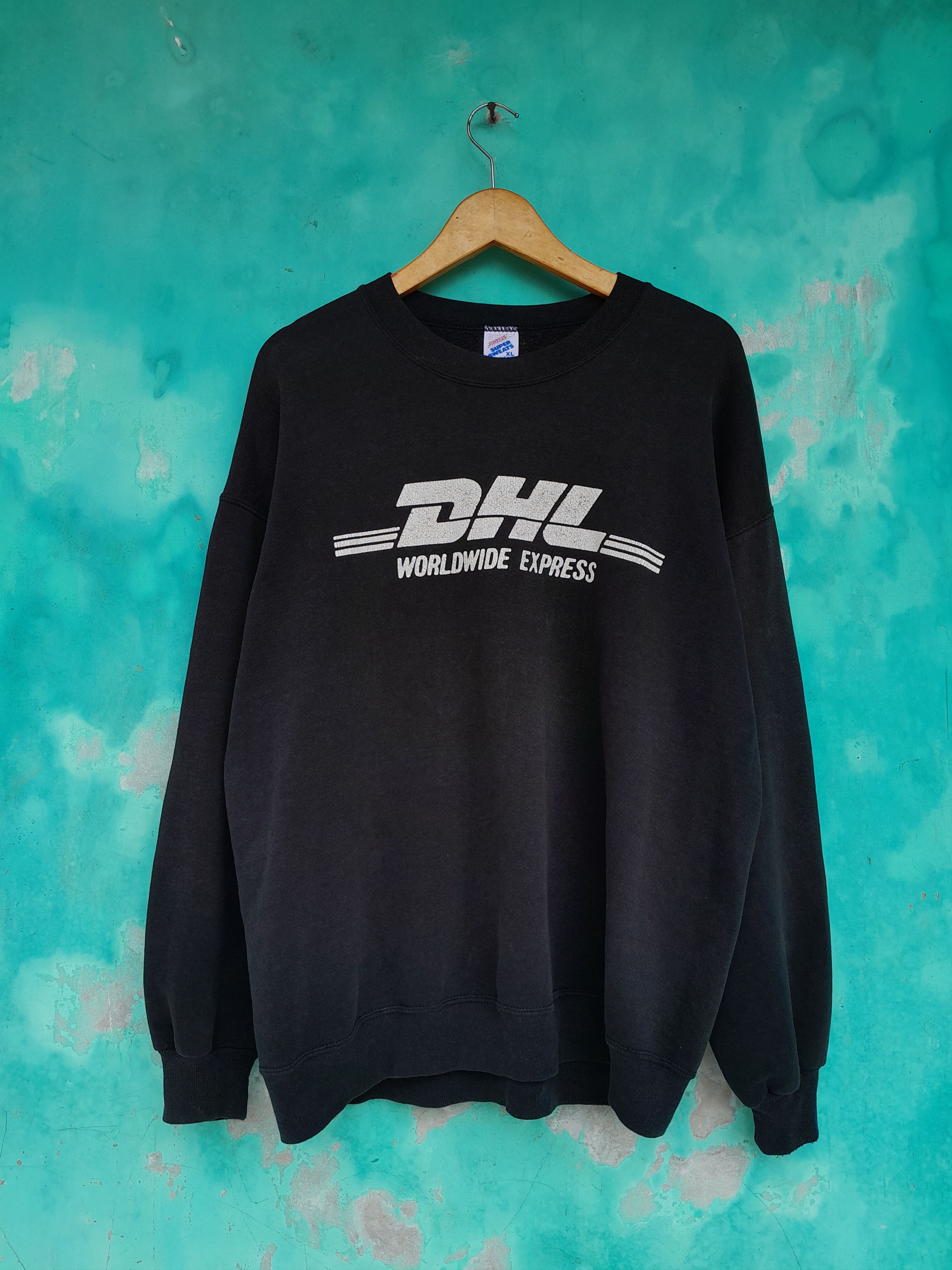 DHL Vintage 90s DHL Express sweatshirt Size US XL / EU 56 / 4 - 1 Thumbnail