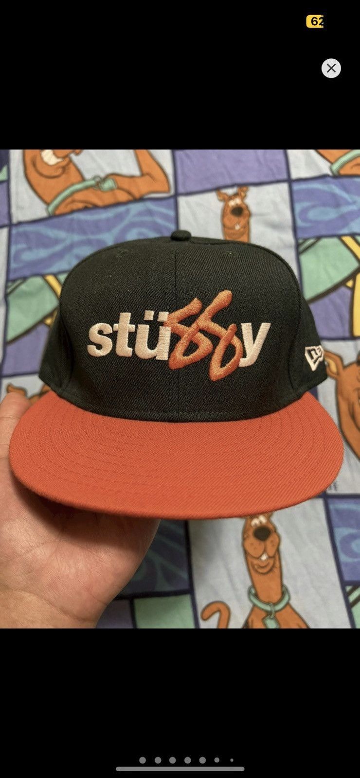 image of 2009 Stussy New Era OG Logo Cap 7 3/8 in Green, Men's