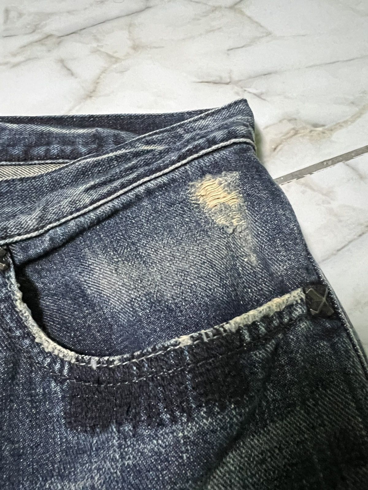 If Six Was Nine × Lee 💥FLARE💥VINTAGE LEE RIDER WASHED DISTRESS JEAN JAPAN Size US 33 - 9 Thumbnail