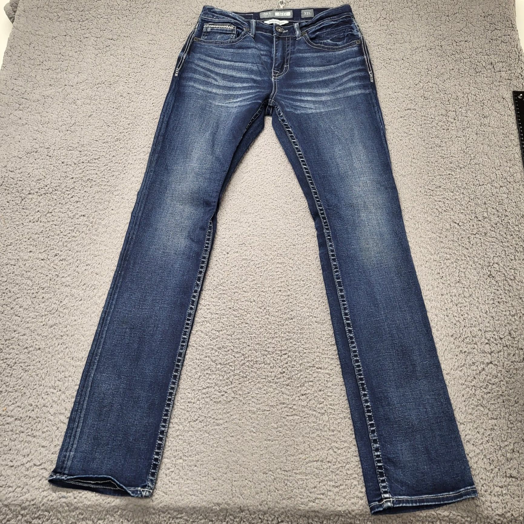 Vintage BKE Alec Straight Stretch Jean Mens Size 32x34 Light Low Rise Denim Actual 30x34 Size US 32 / EU 48 - 2 Thumbnail