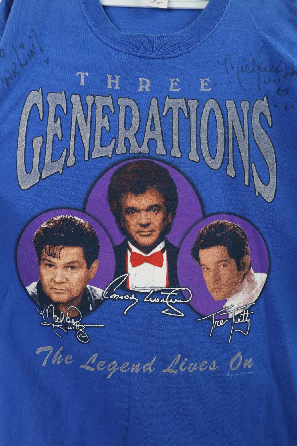 Gildan Vintage Y2K 2001 Autographed Michael Twitty Band T-Shirt Size US XL / EU 56 / 4 - 6 Thumbnail