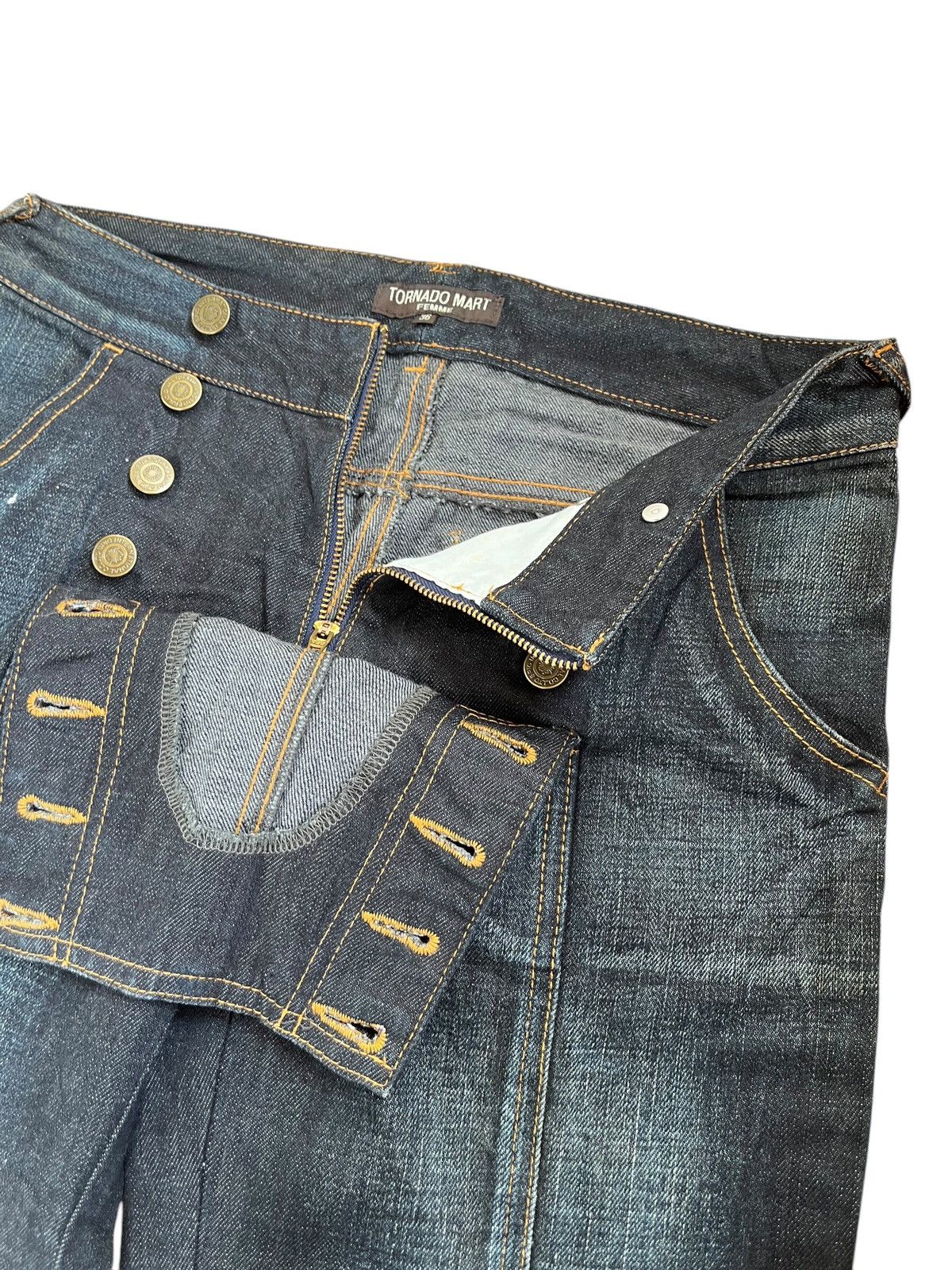 Tornado Mart Tornado Mart Femme wide leg flare jeans Size 29" - 8 Thumbnail