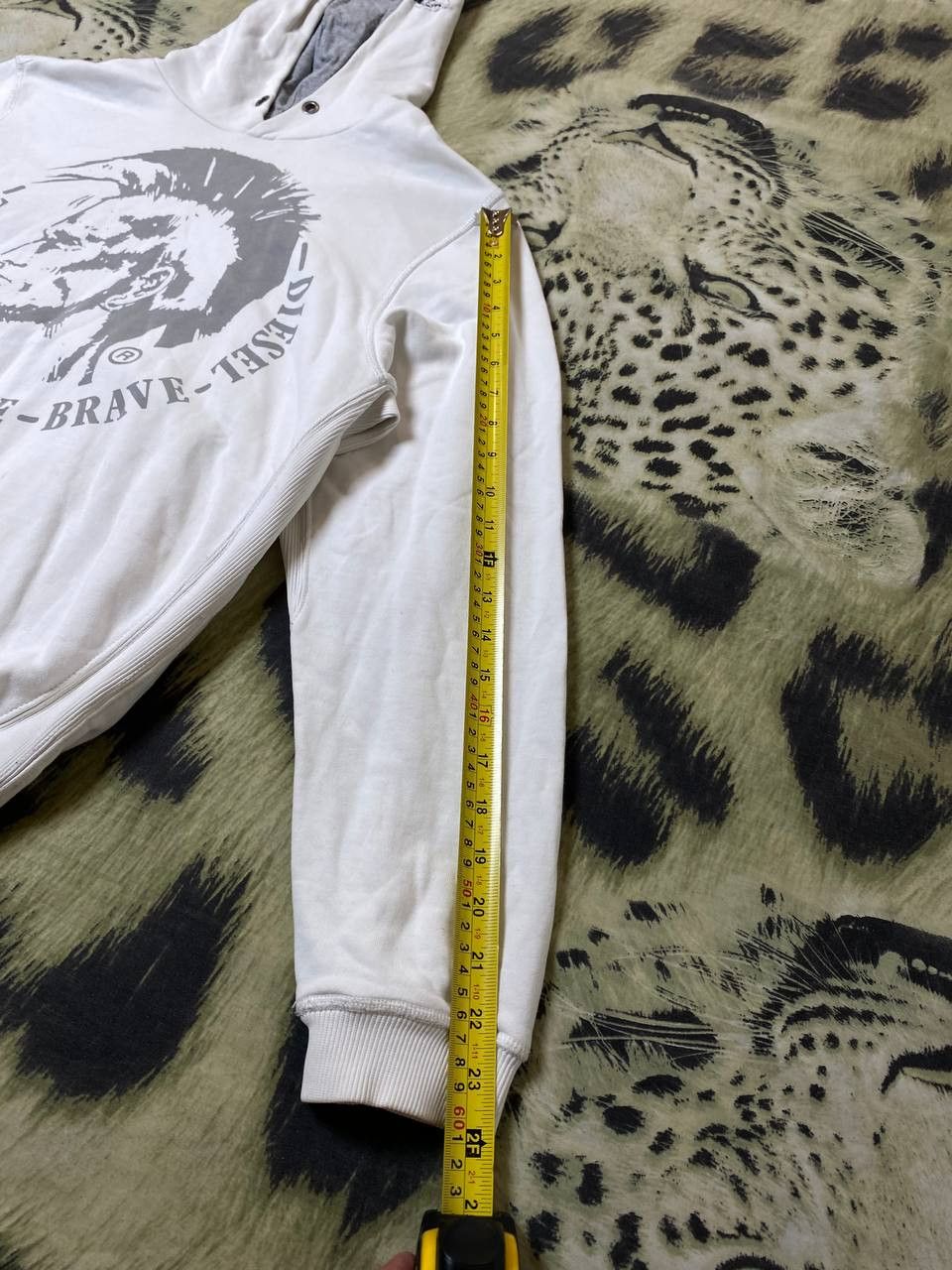 Diesel Streetwear Big Print White Hoodie DIESEL Y2K Size US M / EU 48-50 / 2 - 7 Thumbnail