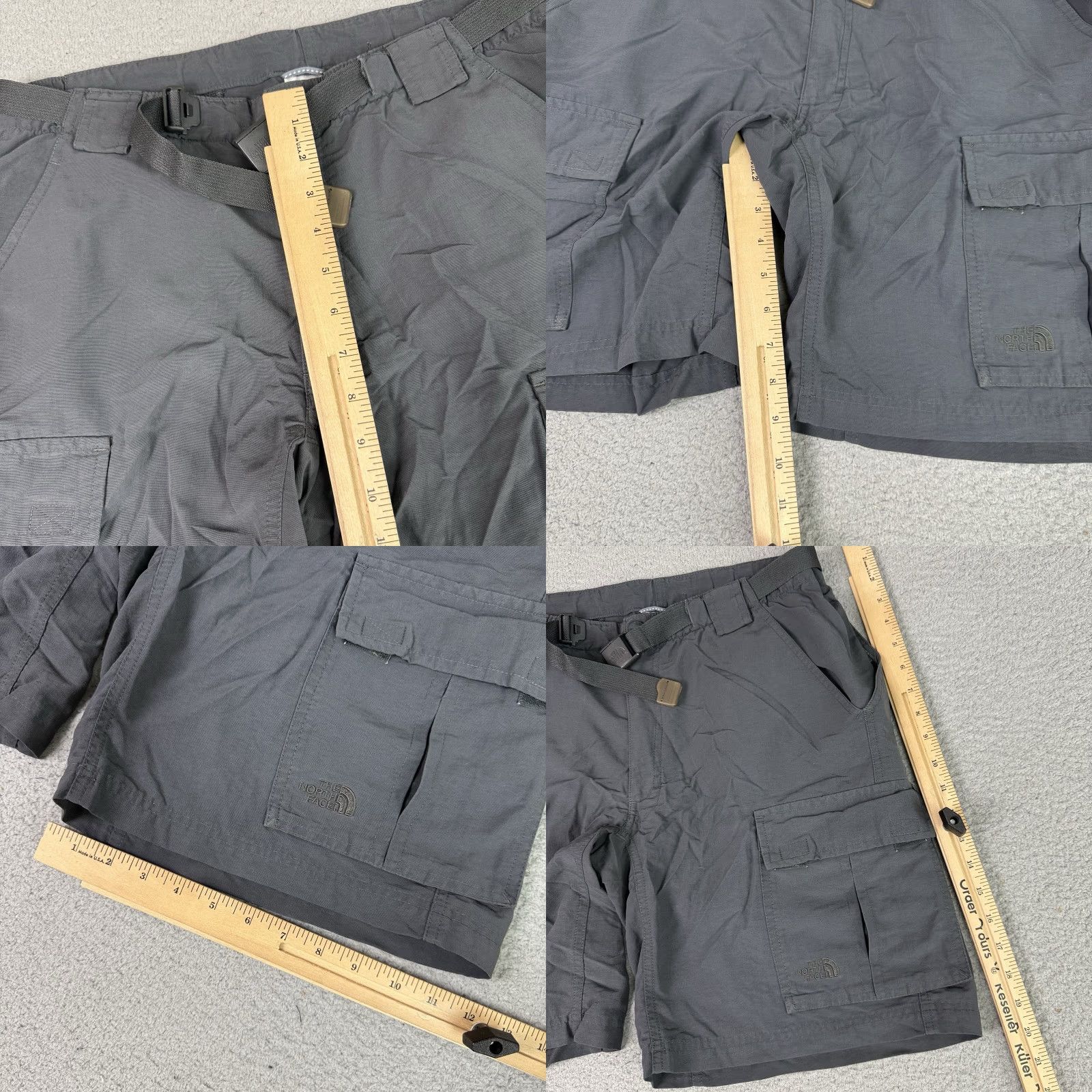 The North Face The North Face Cargo Shorts Mens M Gray Belted 9" Pockets Outdoor Hiking Casual Shirt? Size US 31 - 8 Thumbnail