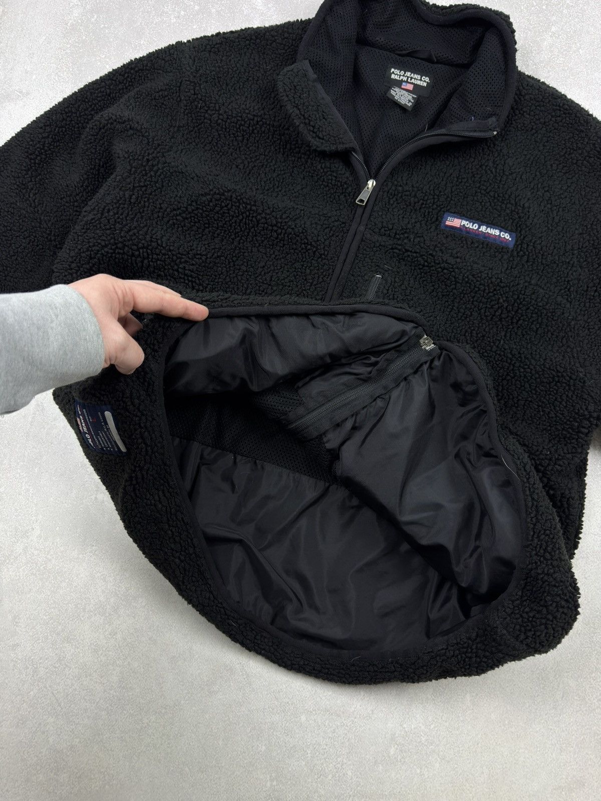 Polo Ralph Lauren Vintage Polo Jeans CO. Ralph Lauren Teddy Fleece Jacket USA Size US L / EU 52-54 / 3 - 11 Thumbnail