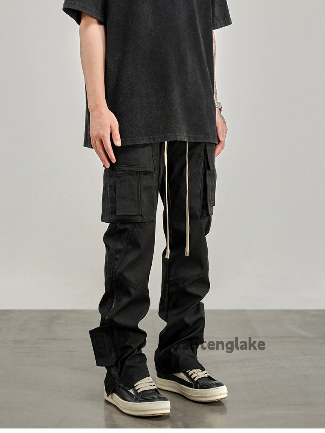 Designer × Japanese Brand × Vintage zipper utility military tactical punk flared cargo pants Size US 32 / EU 48 - 8 Thumbnail