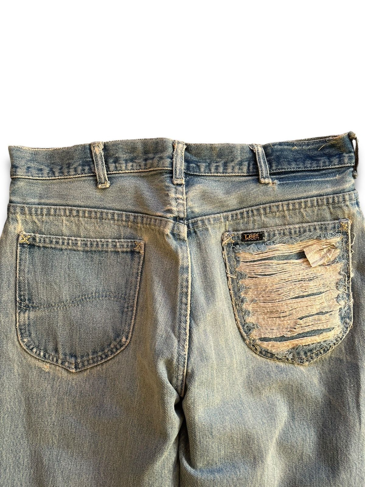 Lee Vintage 70s Lee Riders Talon Zipper Distressed Flare Jeans Size US 32 / EU 48 - 8 Thumbnail