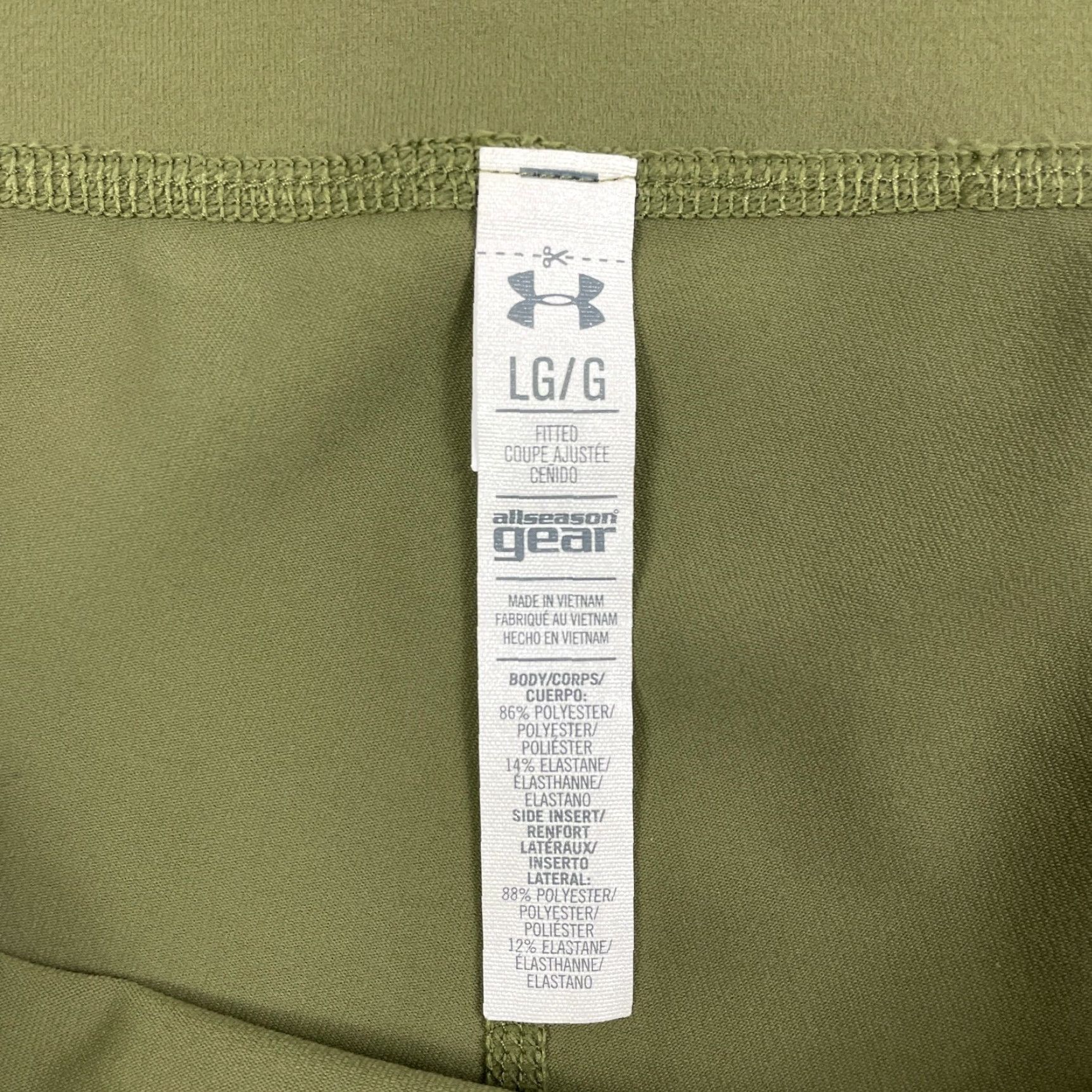 Under Armour Under Armour Leggings Women's Large All Season Cropped Fitted Yoga Gym Green Size 36" / US 14 / IT 50 - 6 Thumbnail
