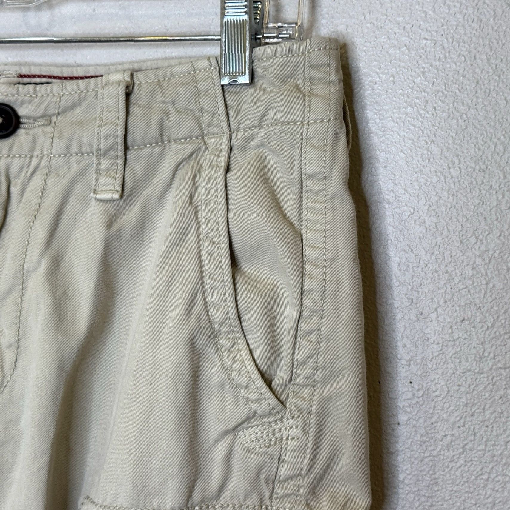 American Eagle Outfitters American Eagle Cargo Shorts Mens Size 28 Light Khaki Tan 100% Cotton Classic Size US 28 / EU 44 - 2 Thumbnail