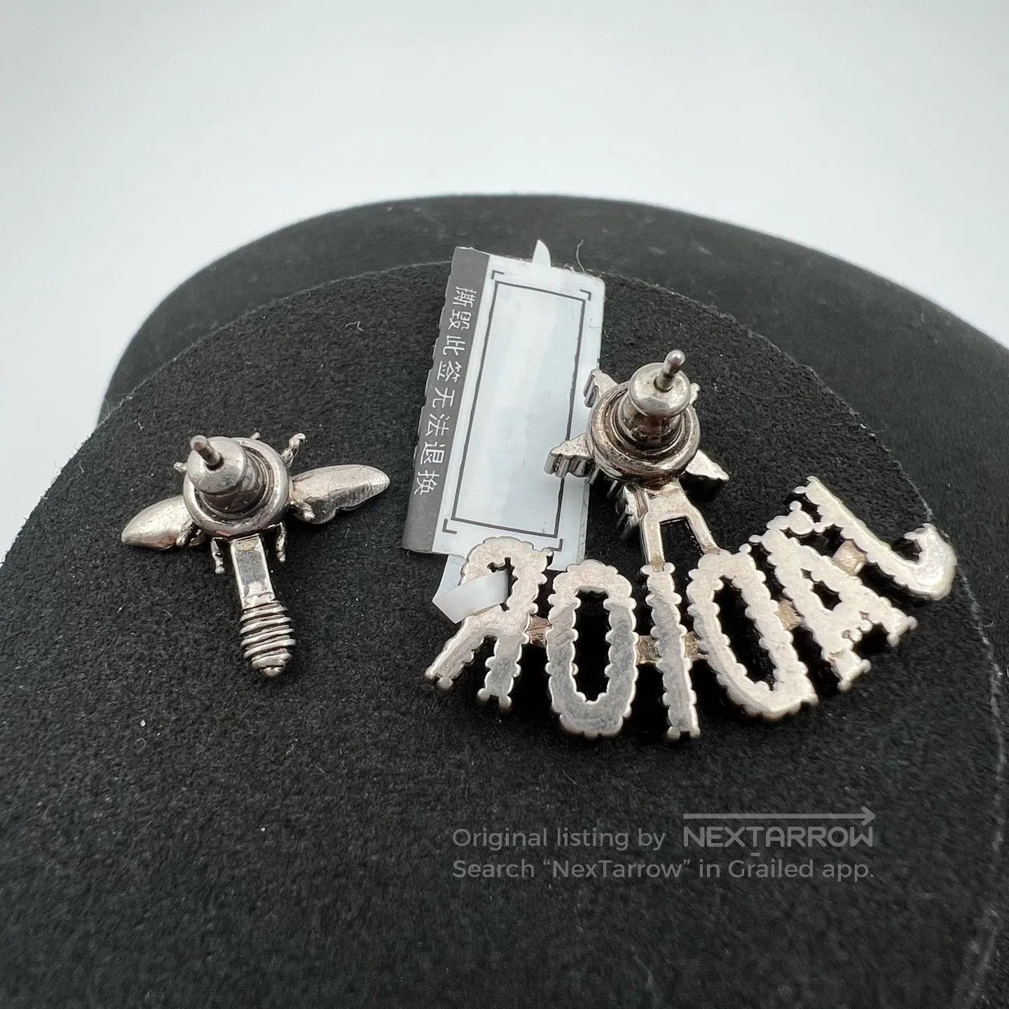 Dior Dior J'Adior Palladium-plated clip-on earrings; silver bee Size ONE SIZE - 3 Thumbnail