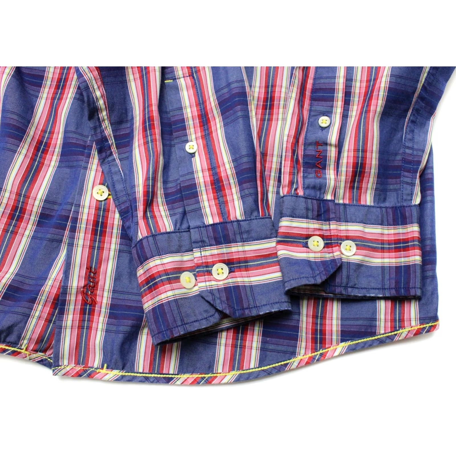 Gant GANT Rugger Vintage Slim Fit Shirt Men M Plaid Logo Button-Up Multicoloured Long Sleeve Slim Fit Shirt Mens Size US M / EU 48-50 / 2 - 5 Thumbnail