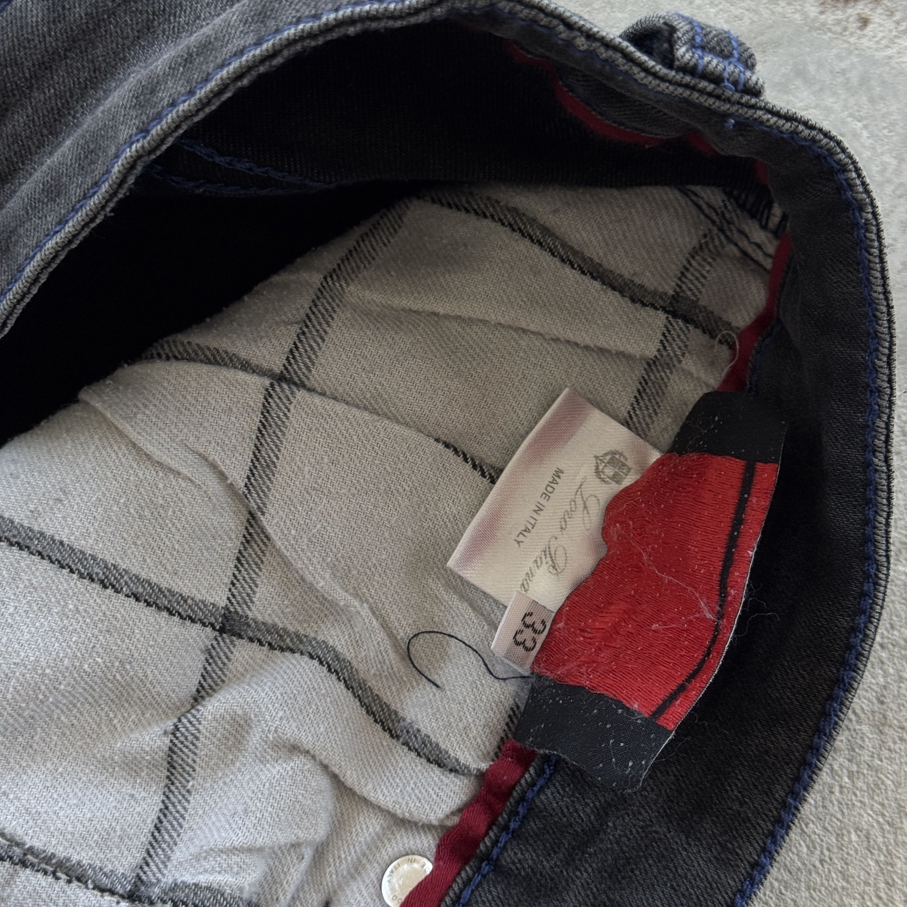 Loro Piana Loro Piana Slim Fit Distressed Grey Jeans Made In Italy W33 Size US 33 - 12 Thumbnail