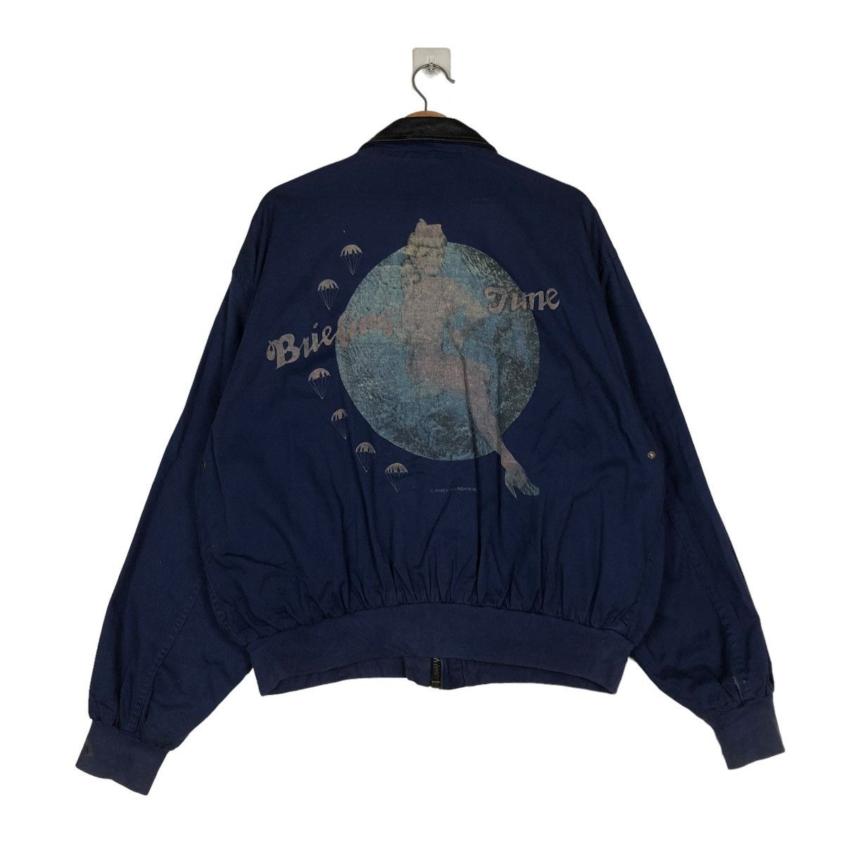 Avirex 🔥VTG 80’s BRIEFING TIME AVIREX BOMBER JACKET LEATHER COLLAR Size US M / EU 48-50 / 2 - 2 Thumbnail